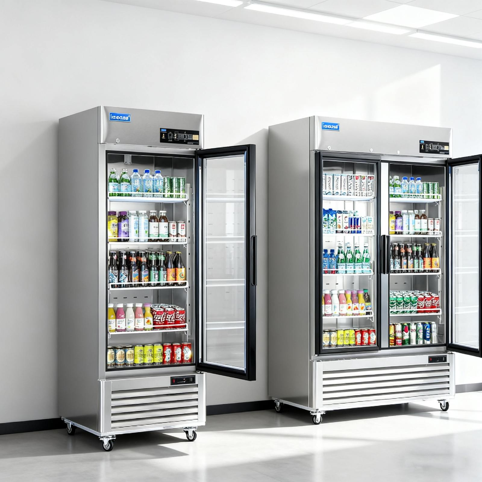Stainless Steel Commercial Refrigerator One Glass Door 27′ For Restaurant Bar