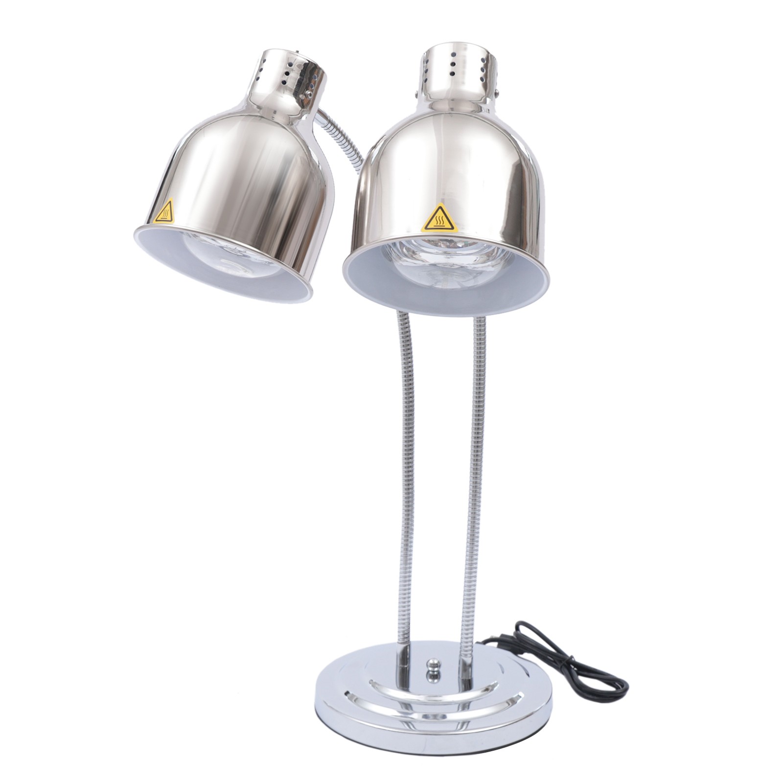 2 Heads Infrared Light Food Warmer Buffet Food Warmer Heating Lamp Heater 250W*2