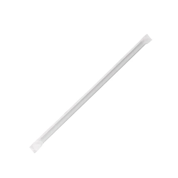 Karat 10.25» Giant Straws (8mm) Paper Wrapped – Black – 1,200 ct, C9125 (Black)