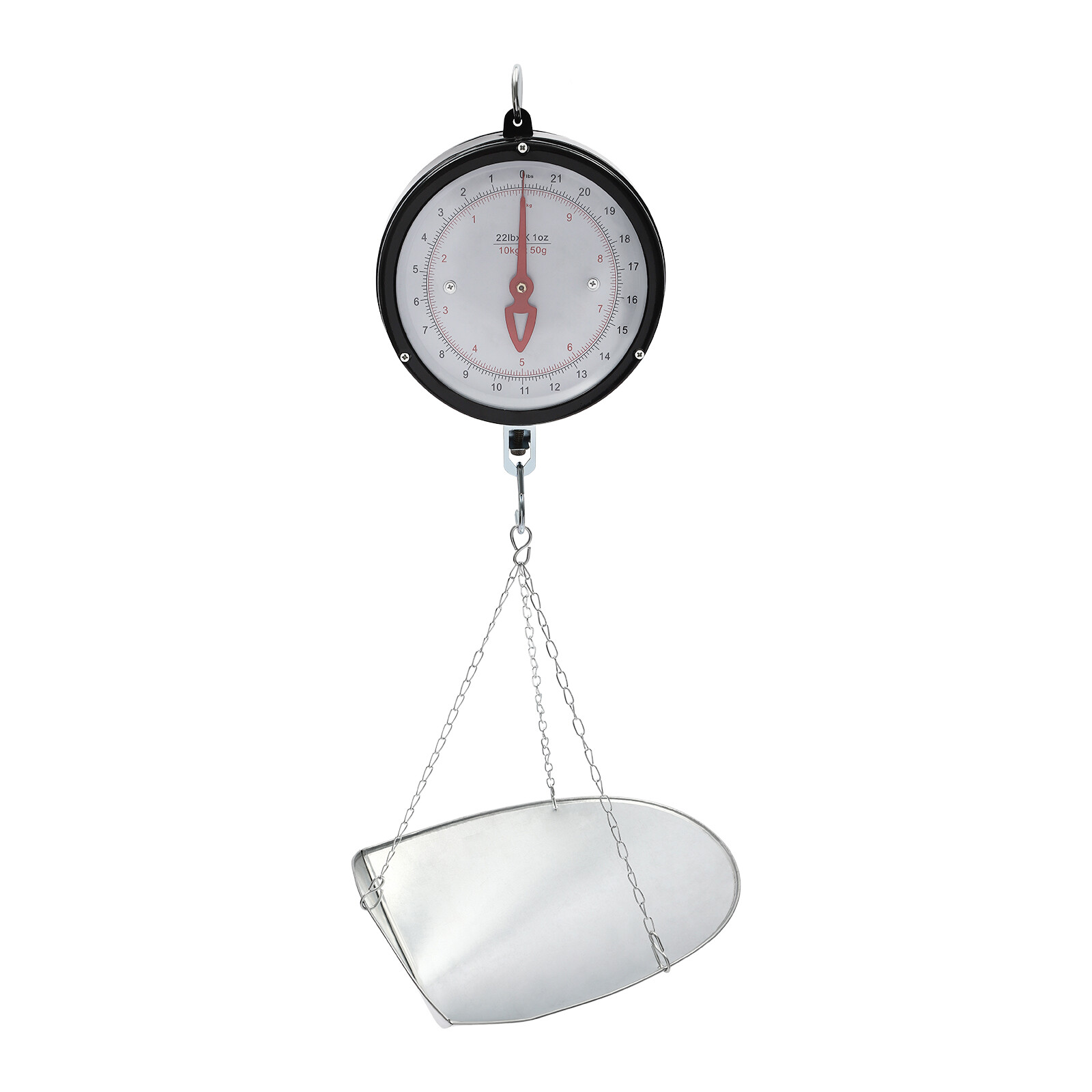Double-sided Dial Hanging Scale 10kg/22lbs Circular Supermarkets Hanging Scale