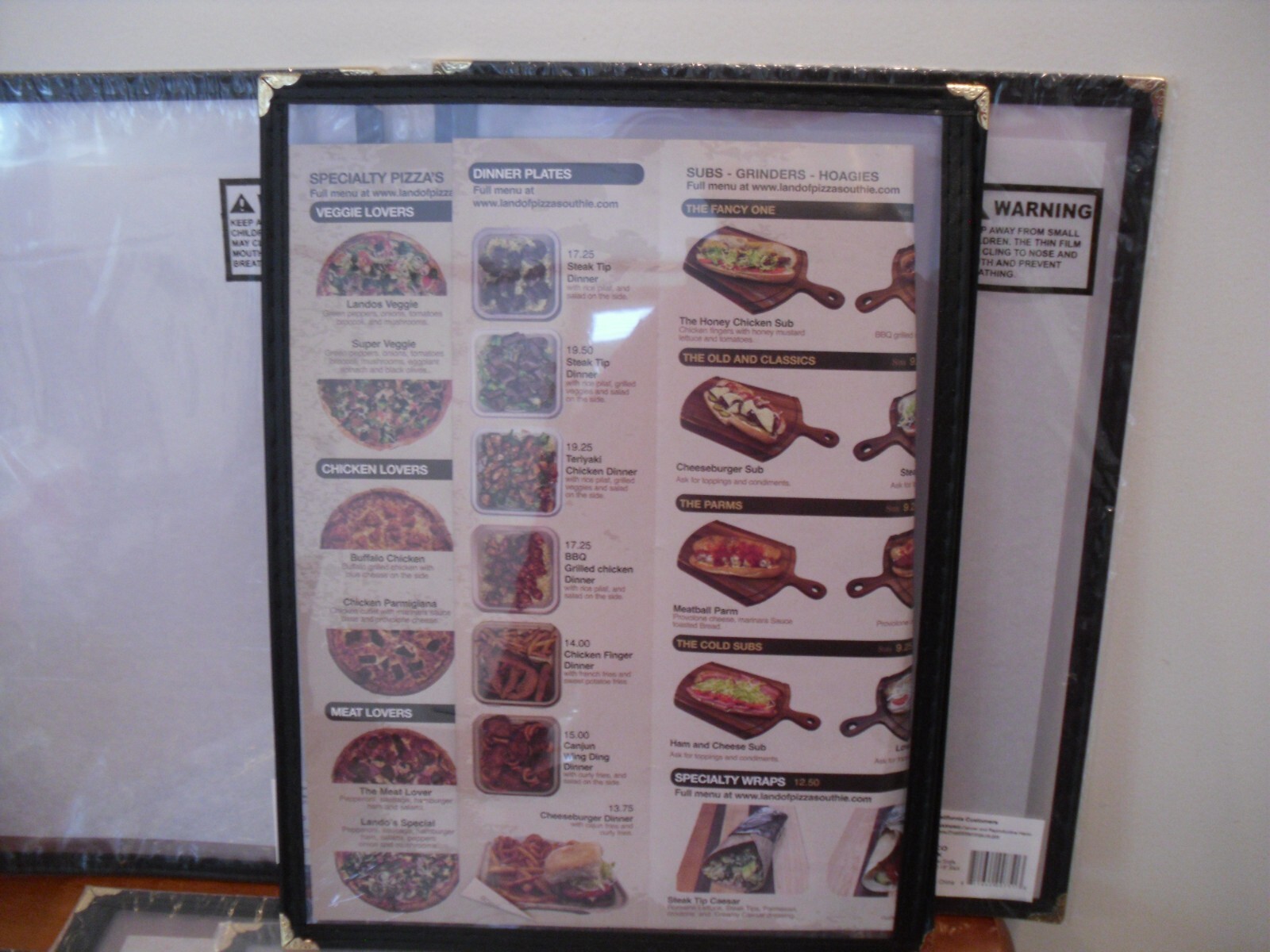 24 Winco – PMC-9K – 12 in x 9 1/2 in Black Single Menu Cover U GET 24
