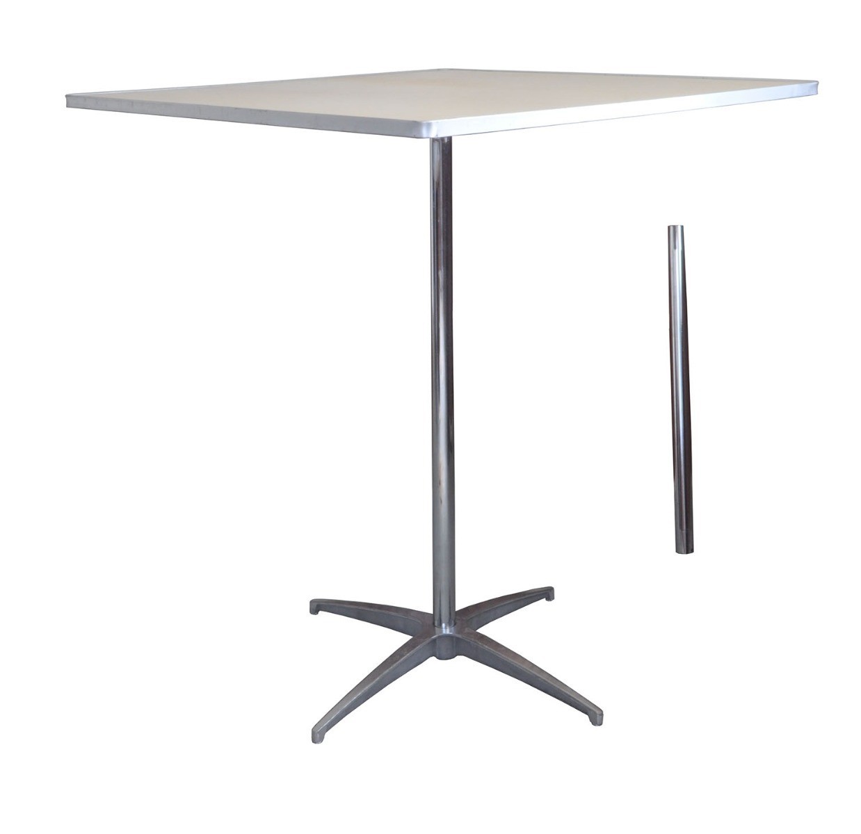 Wood Square Bistro Table 30in Adjustable Height Restaurant Cocktail Event 2 Pack