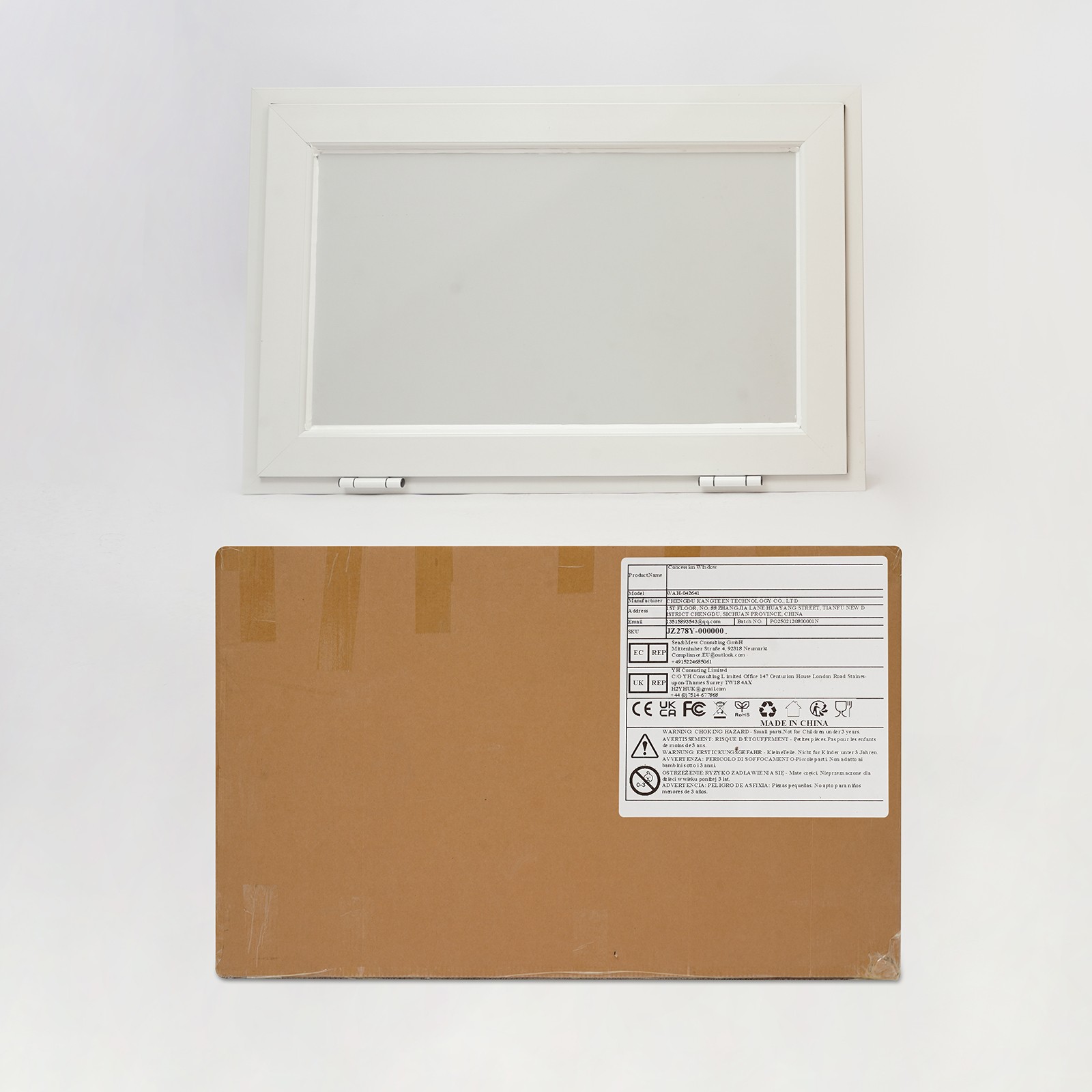 35×23 In Food Truck Concession Stand Serving Window 85° Open with Screen Window