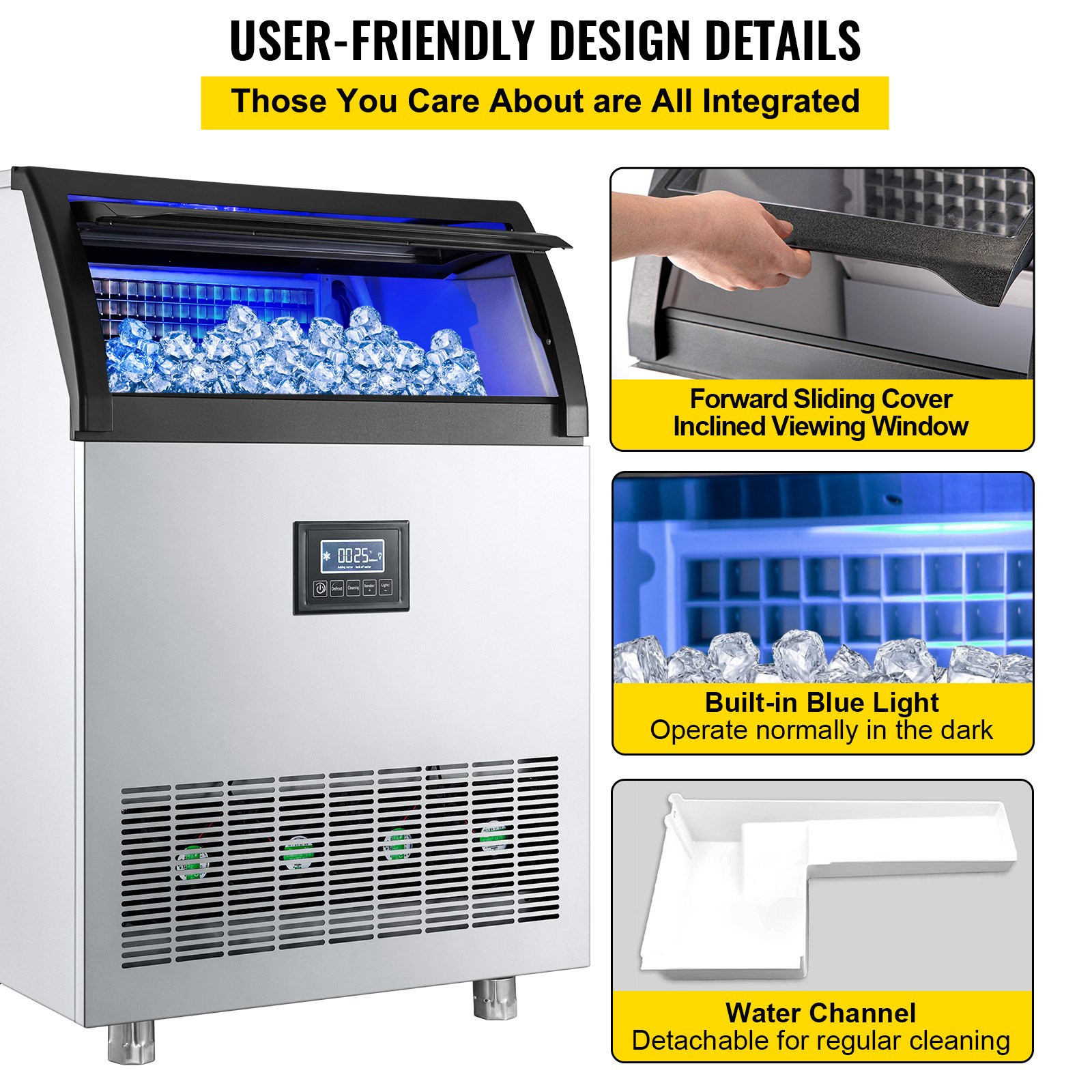 265LBS / 24H Premium Quality Ice Maker Cube Type Ice Machine