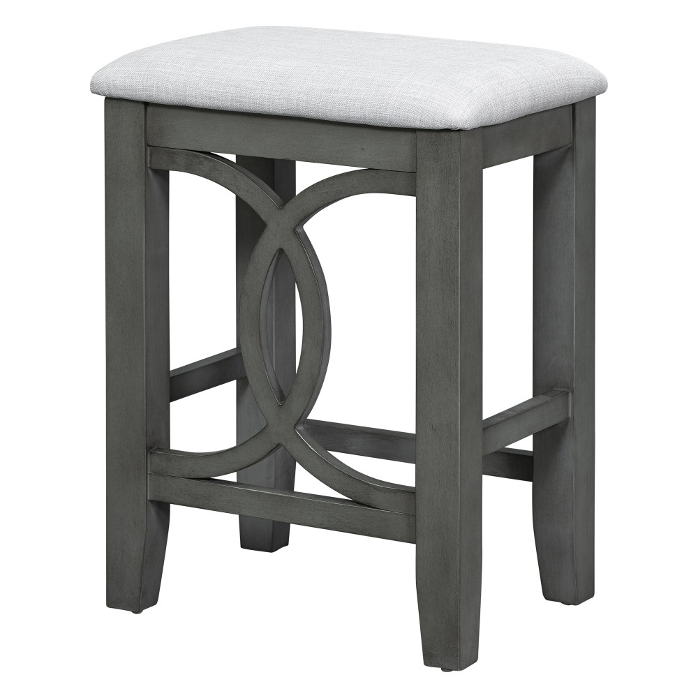 Farmhouse 3-Piece Counter Height Dining Table Set with USB Port