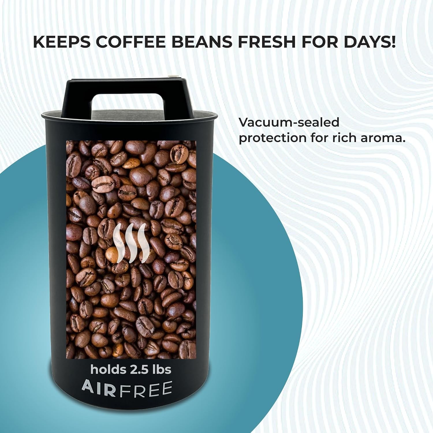 Vacuum Coffee Canister for Ground Coffee & Beans 4.53 x 7.28 IN – Seal Coffee