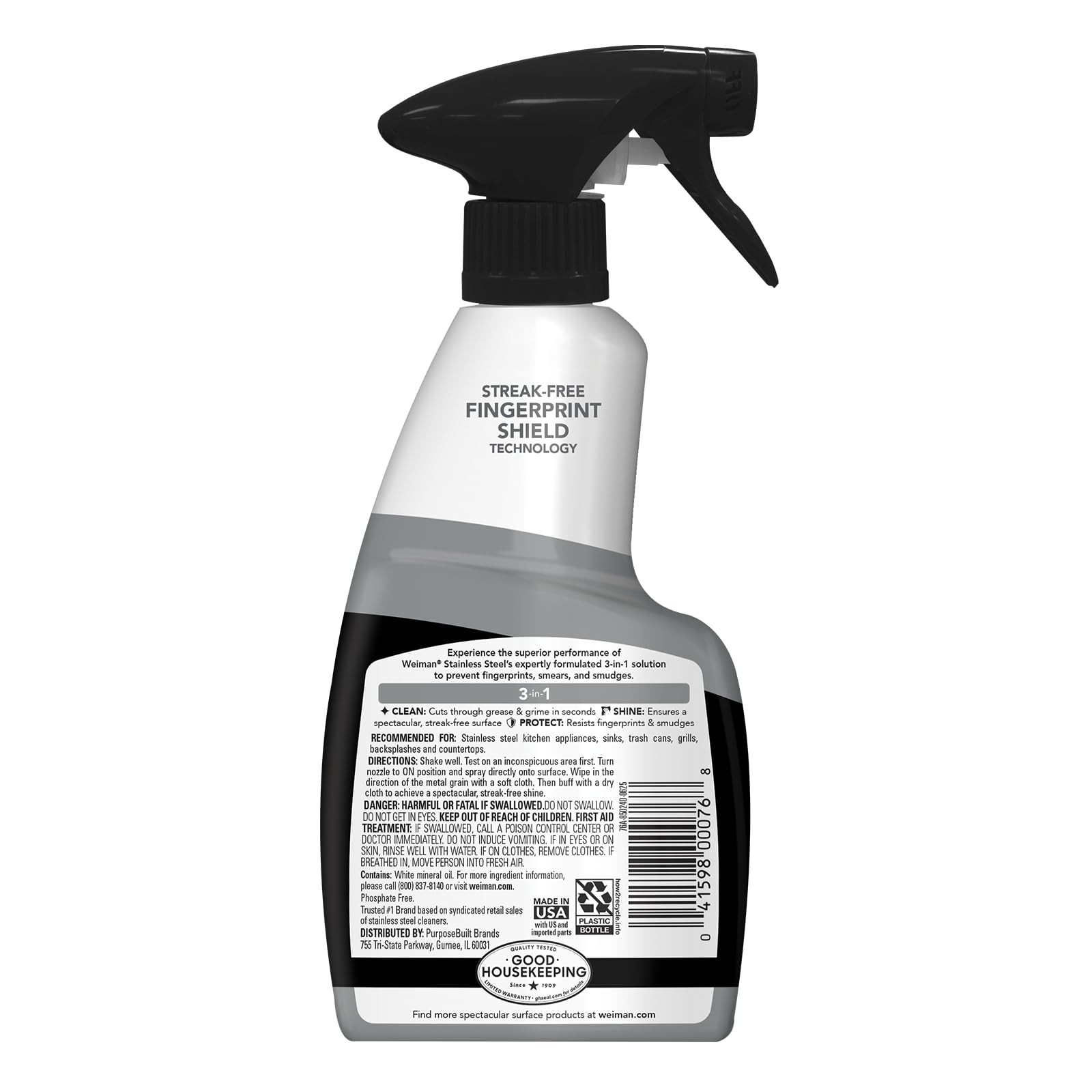 Weiman Stainless Steel Cleaner & Polish, 2 Pack, 24 Fl Oz (Pack of 1), 2 Pack