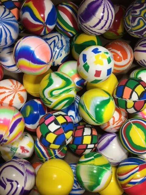 50 Superballs 45 mm Super Bouncy balls Gacha vending for $0.75 or $1.00 vends