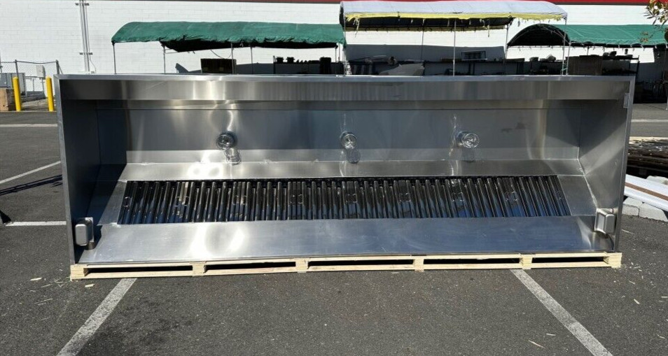 NEW 12 Ft Commercial Hood and Exhaust 24HBS Combo Kitchen Restaurant NSF