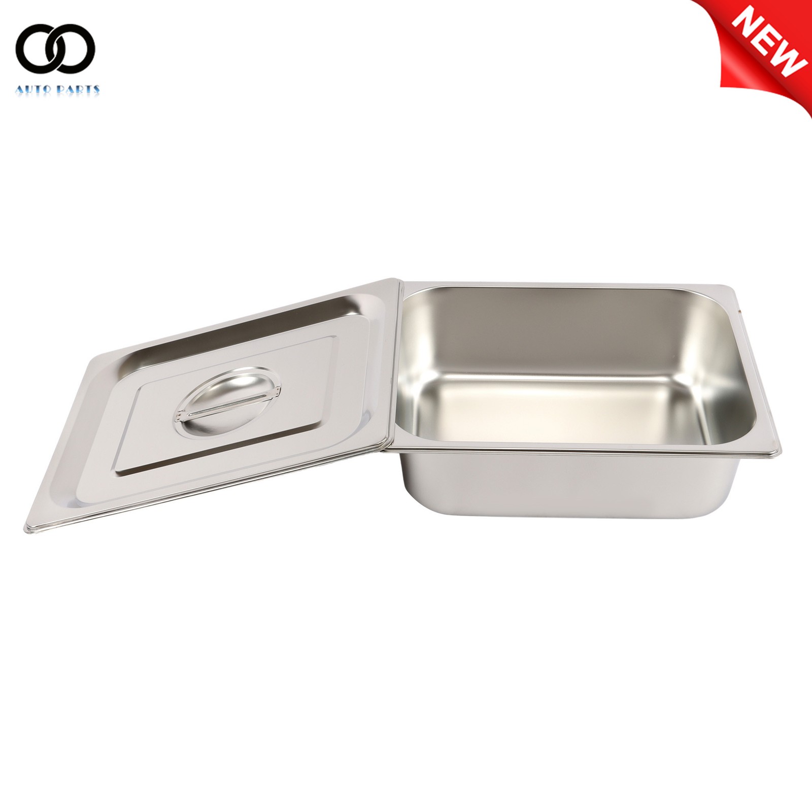 4 Pieces 1/2 Size 4 Inch Deep Steam Table Hotel Pans with Lids Non-Stick