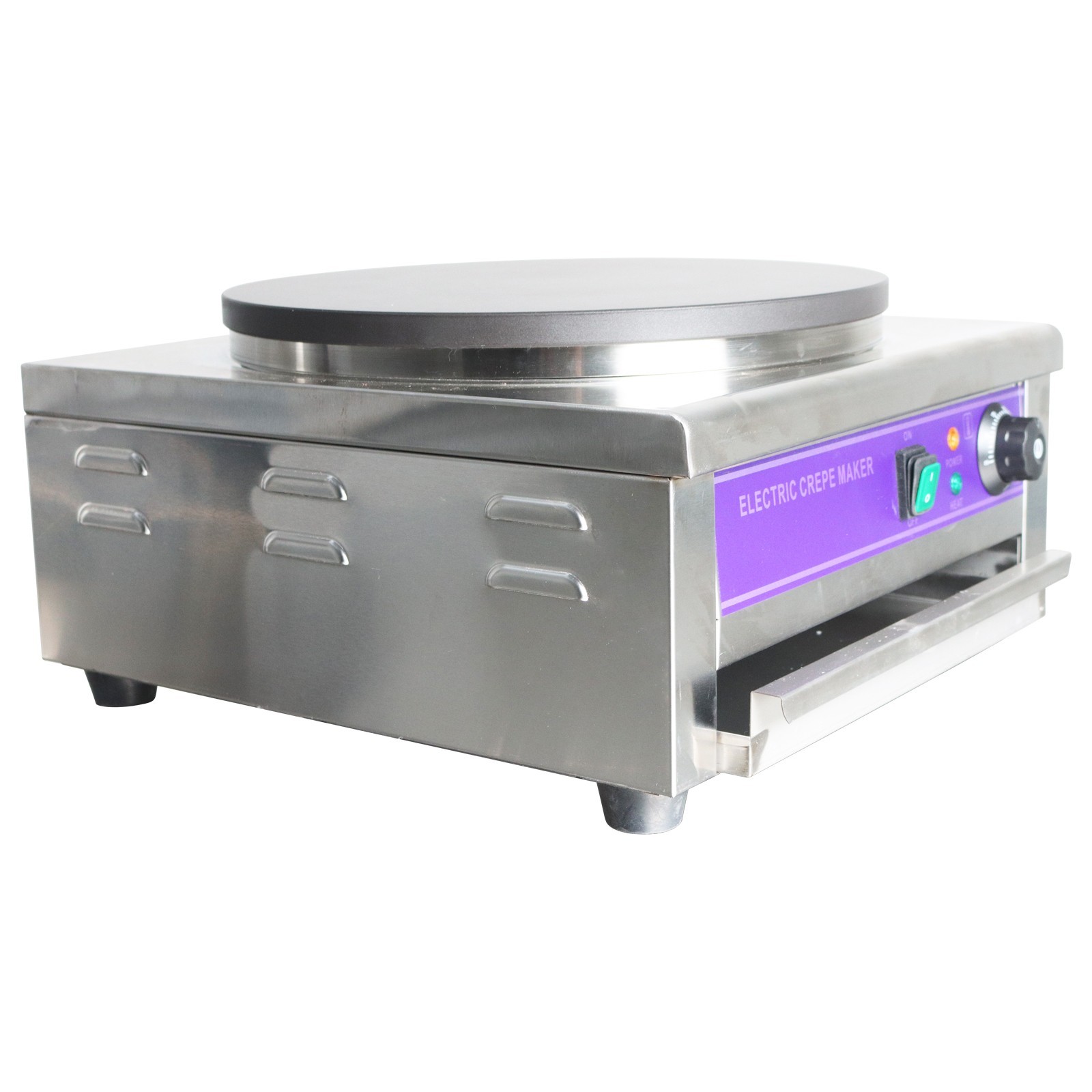 PreAsion Commercial Crepe Make Machine Electric Single Crepe Maker and Griddle P