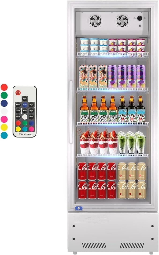Merchandiser Upright Cooler Commercial Beverage Display Refrigerator 8 Cu.Ft New