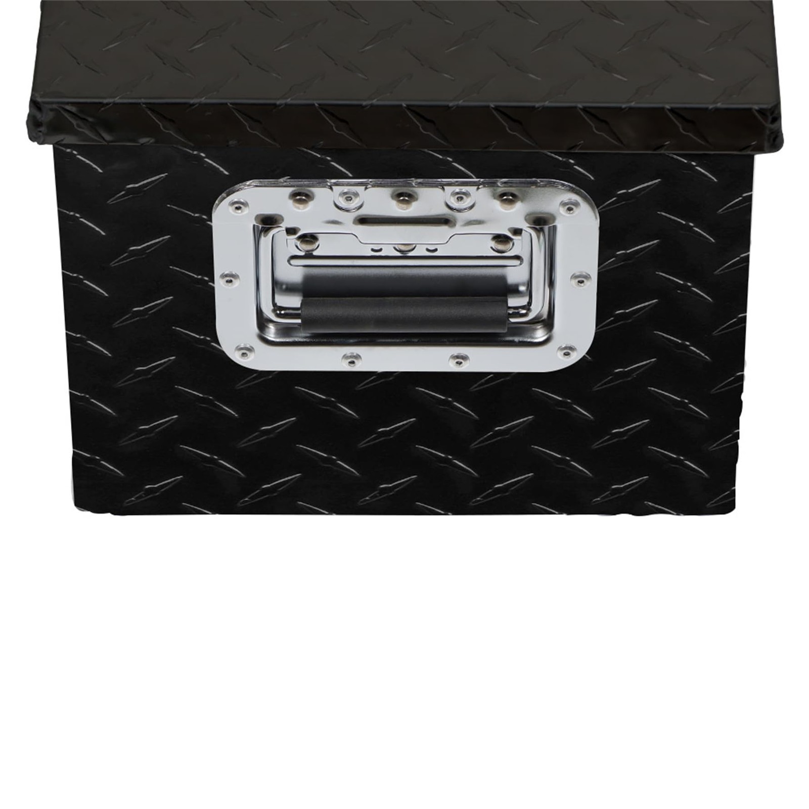 20in Black Aluminum Tool Box Truck Bed RV Trailer Storage with Lock 20x12x9.5in