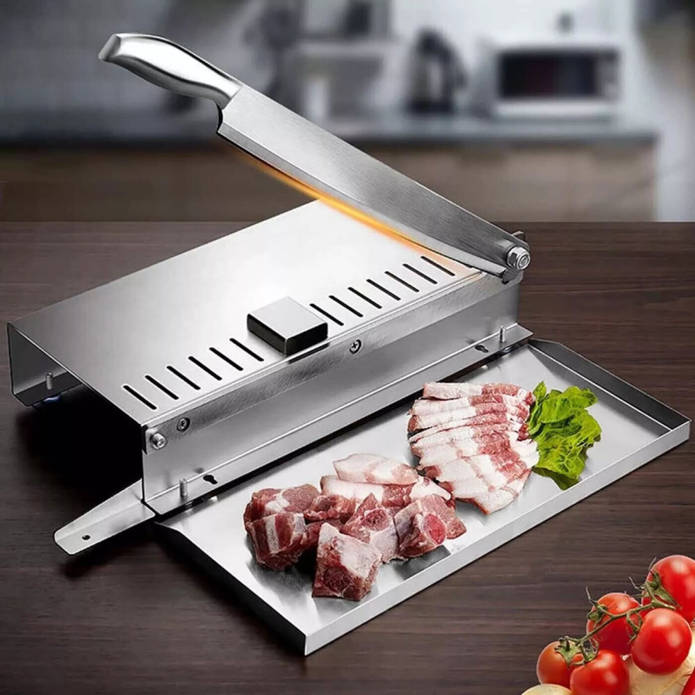 Cutting Machine Manual Meat Slicer Bone Cutter Stainless Steel Beef Bone USA
