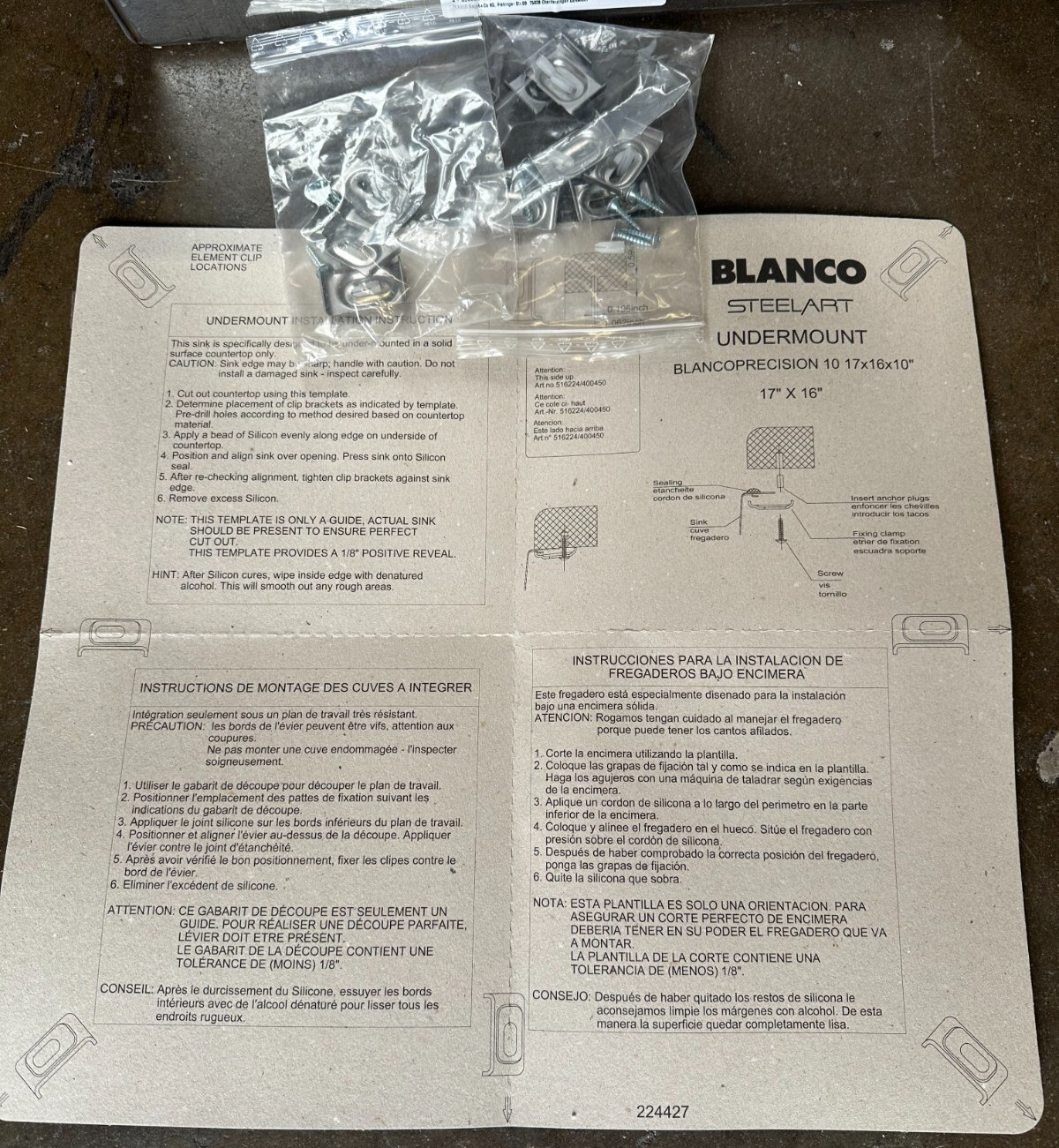 Blanco 516224 – BLANCOPR 17″ x 16″ x 10″ 1-Bowl U/M Stainless Steel Kitchen Sink