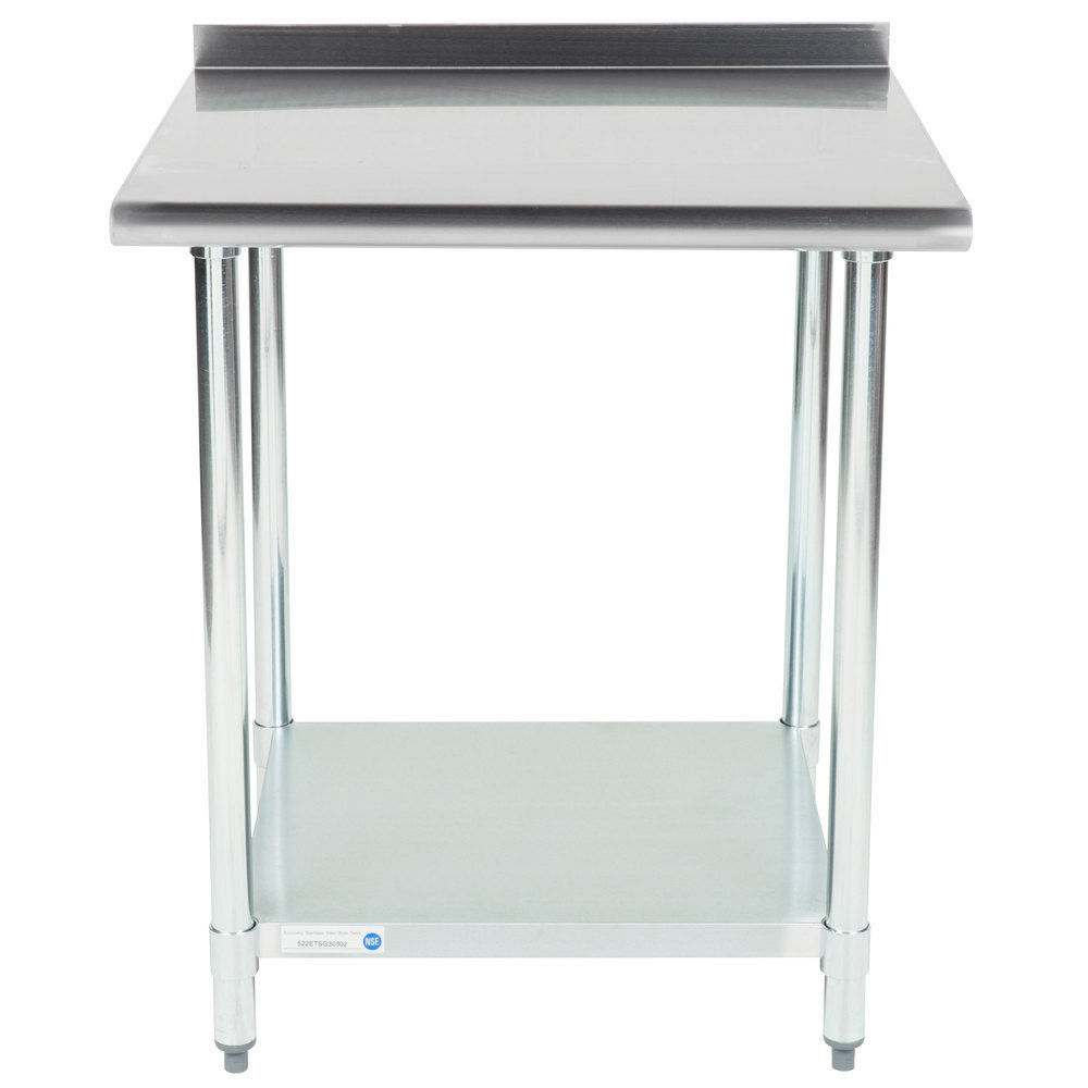 NEW!! 30″ x 30″ Stainless Steel Work Prep Table Undershelf Restaurant Backsplash