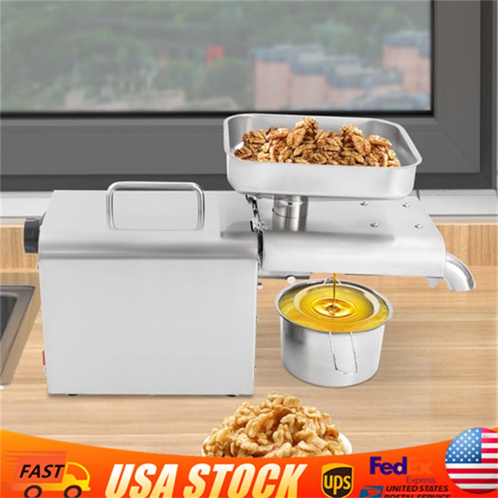 Automatic Nut Flax Seeds Oil Press Machine Cold and Hot Oil Extractor 610W 110V