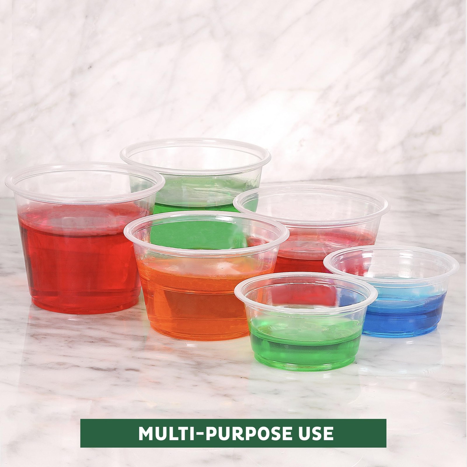 Freshware Plastic Portion Cups with Lids [4-Ounce, 100 4 oz – 100 sets, 4 oz.