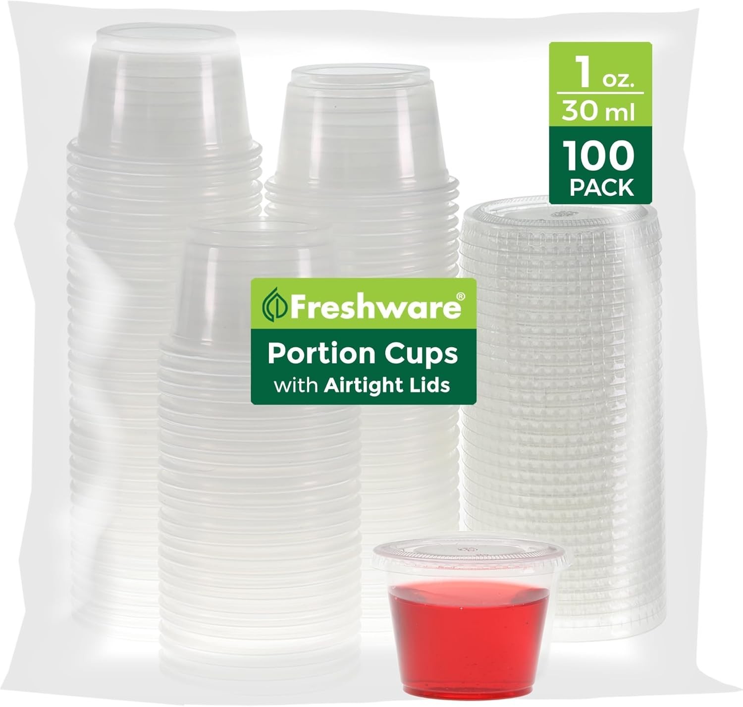 Plastic Disposable Portion Cup with Lid(1OZ)