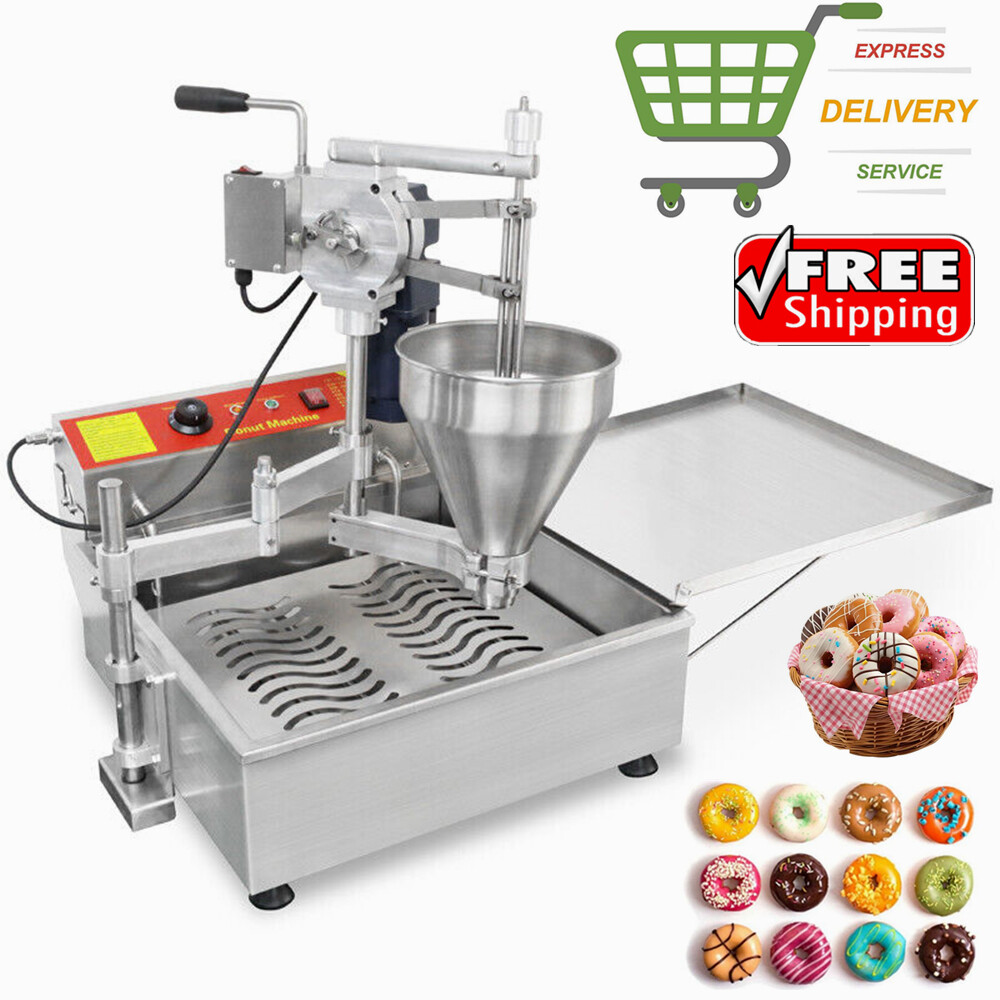 ✅3.5KW 220V Commercial Automatic Doughnut Maker, Donut Machine-300-450pcs/hour