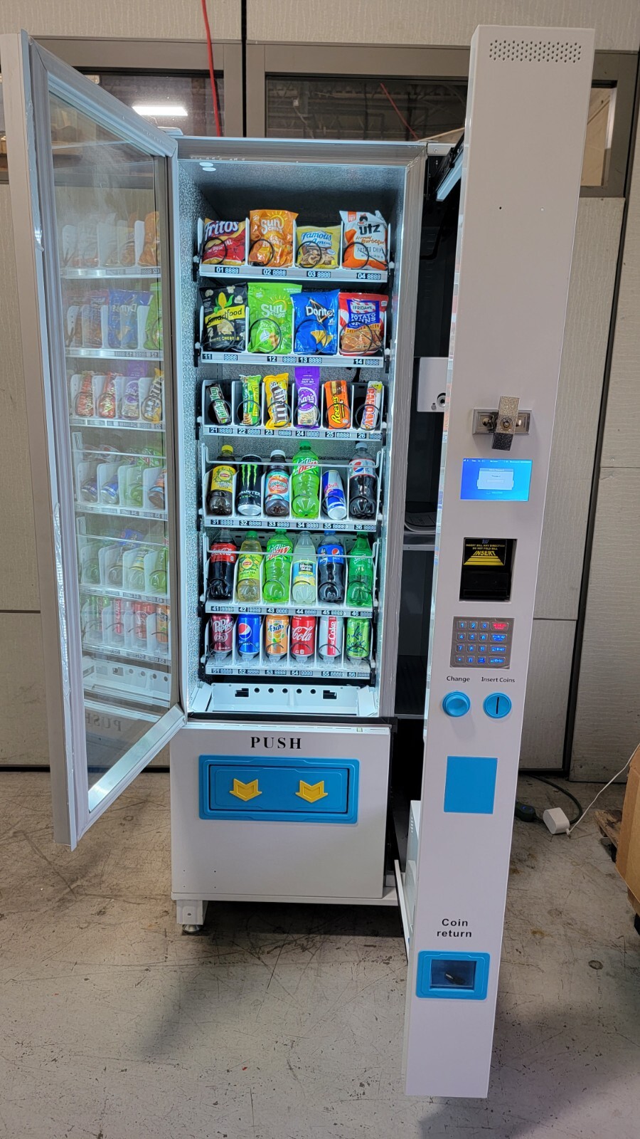 TVC-VC combo vending machine w/ credit card reader brand new 1 year warranty!!