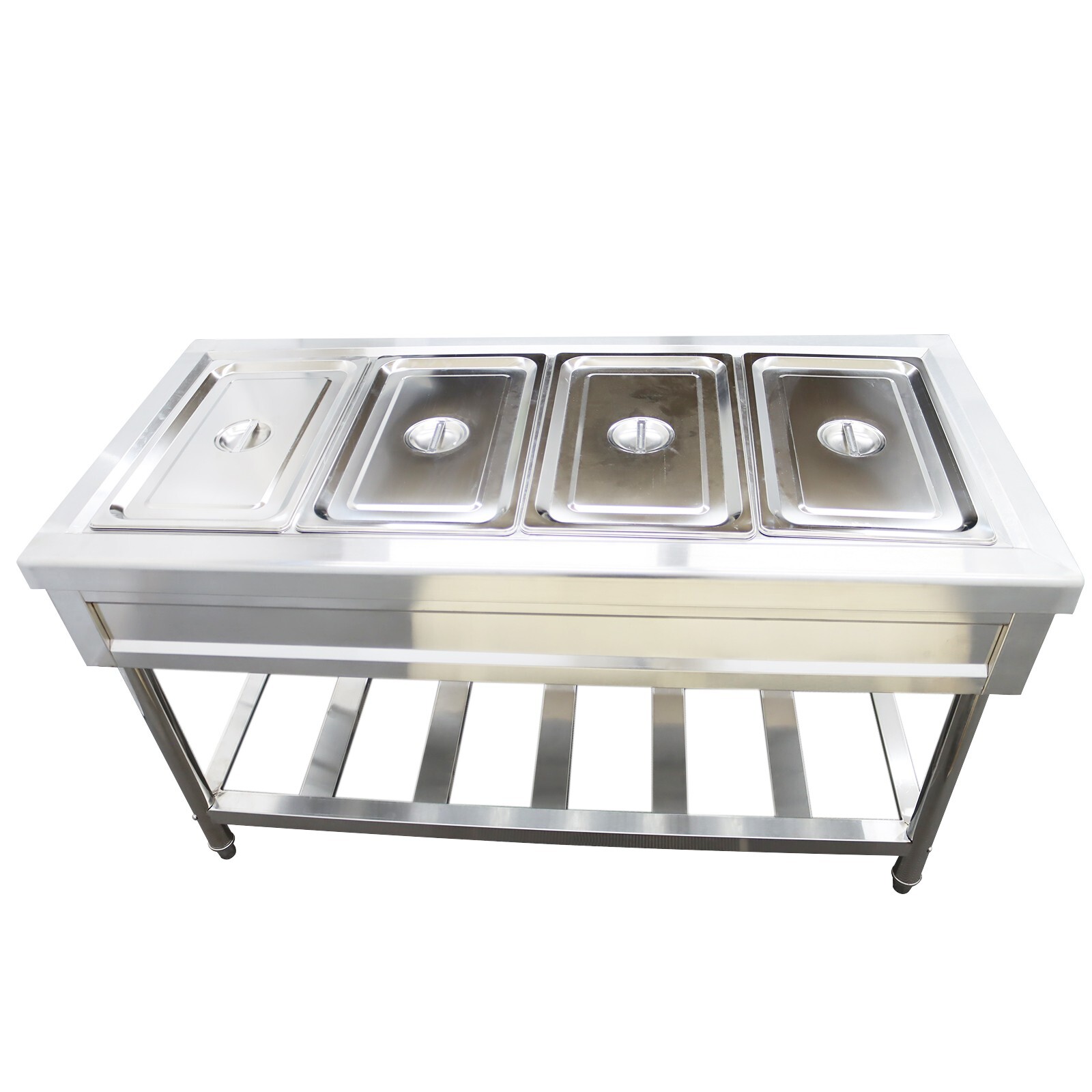 Commercial 4-Pans Bain-Marie Buffet Steam Table Buffet Food Warmer 110V 1500W