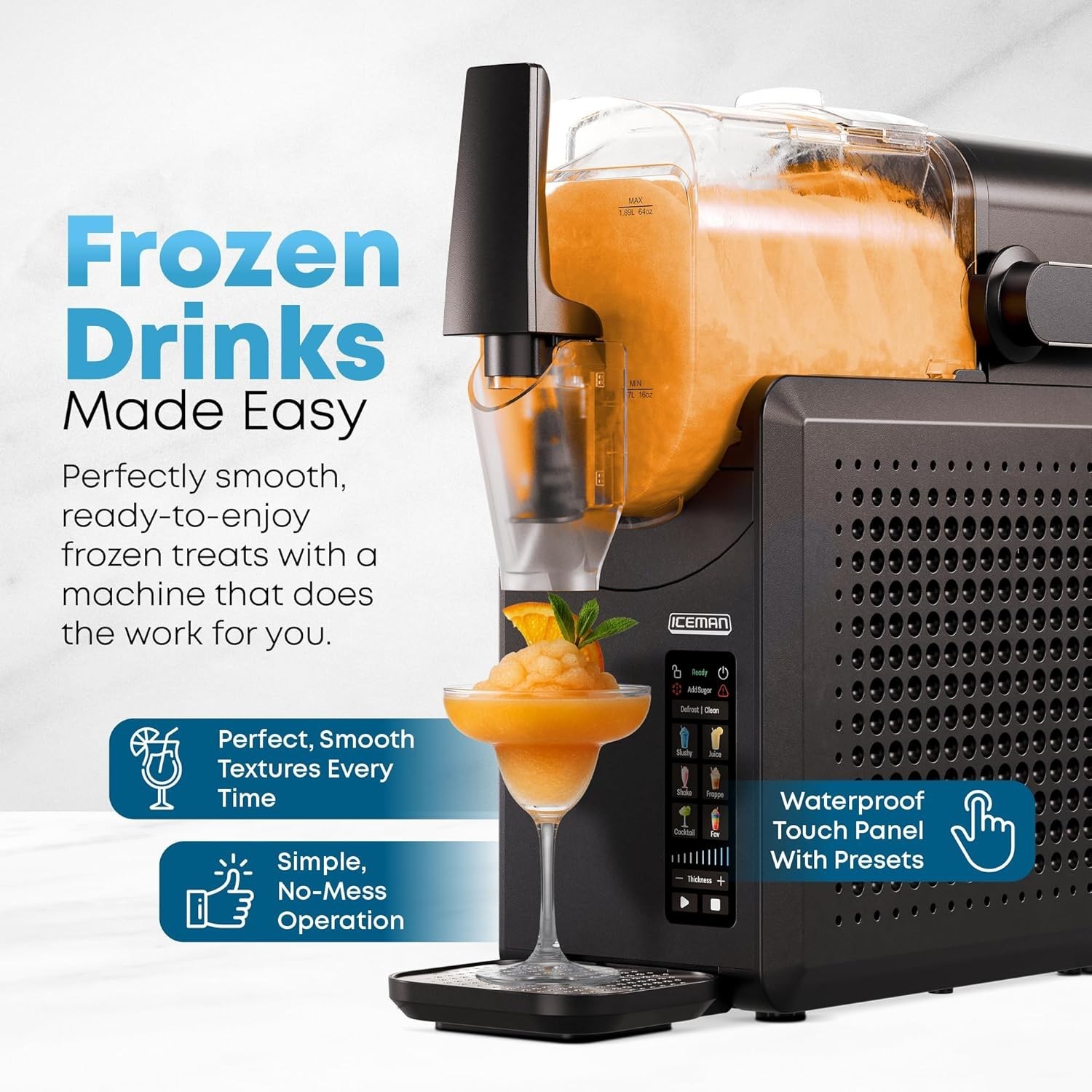 Slush-Ease MAX 90oz Slushie Machine, 64oz Liquid Capacity Frozen Drink Maker …