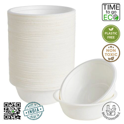 100% Compostable Paper Bowls [16 oz.] – 150 Disposable Bowls Eco Tree Free