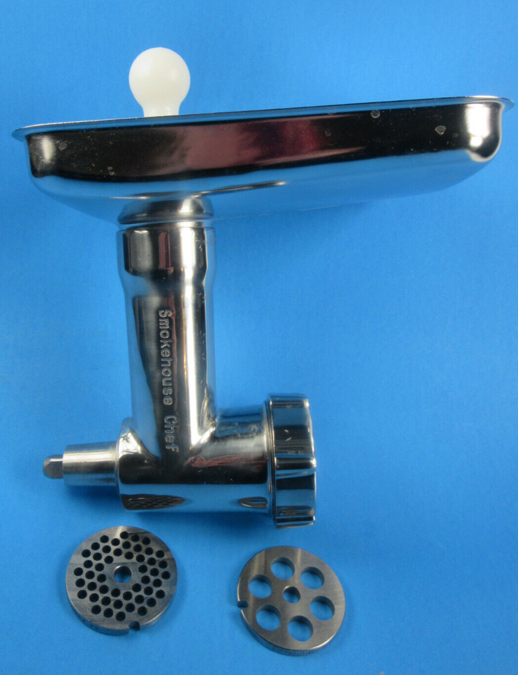 Original STAINLESS STEEL Meat Grinder for Kitchenaid by Smokehouse Chef®