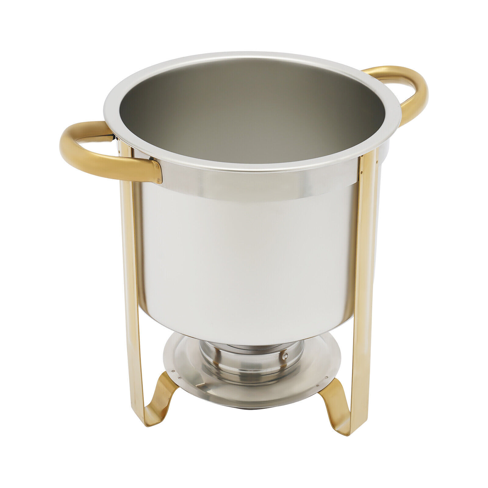 7L Gold Full Size Round Soup Chafer Stainless Steel Buffets Server Food Warmer