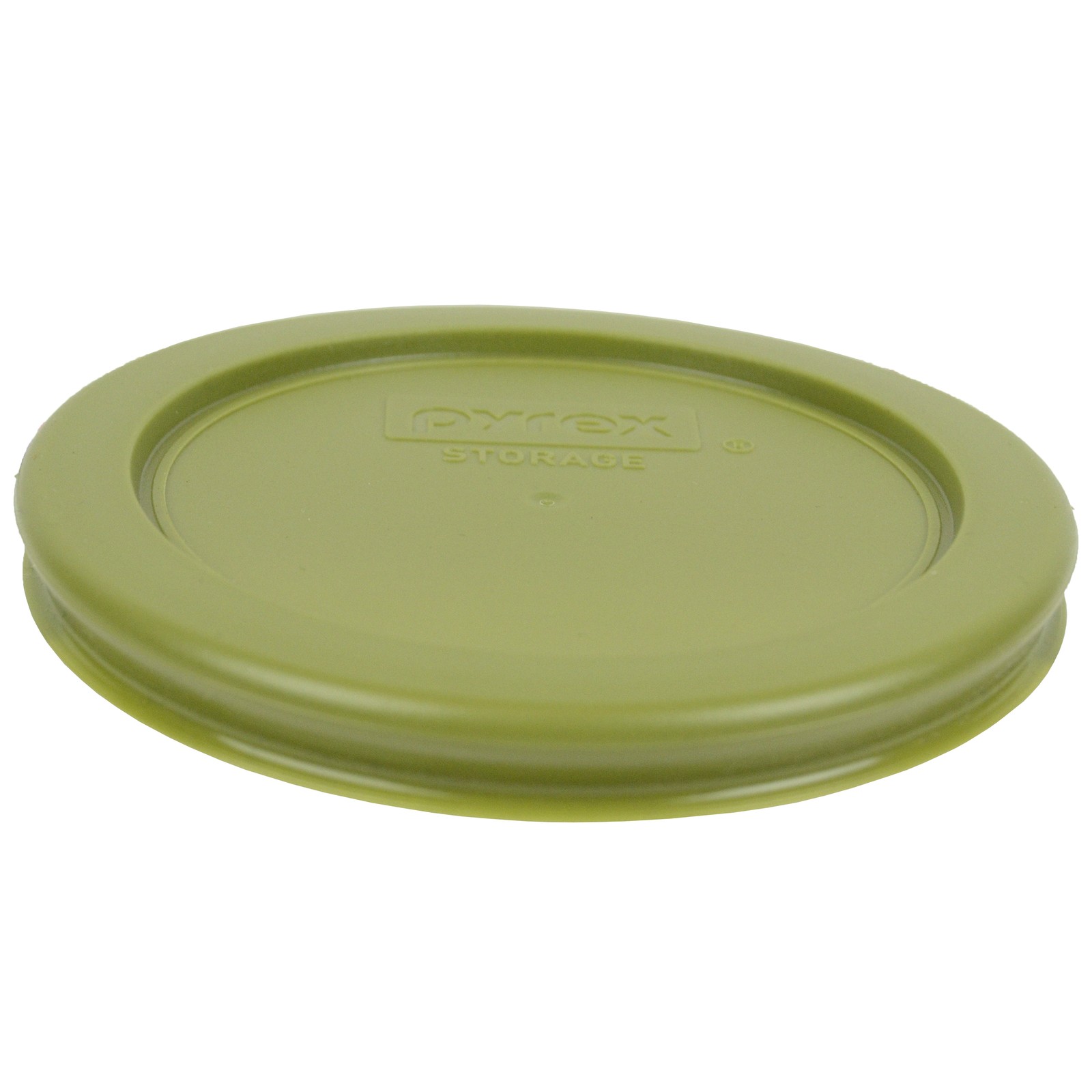 Pyrex (1) 7202 Clear Round Glass Food Storage Bowl & (1) 7202-PC Olive Green Lid