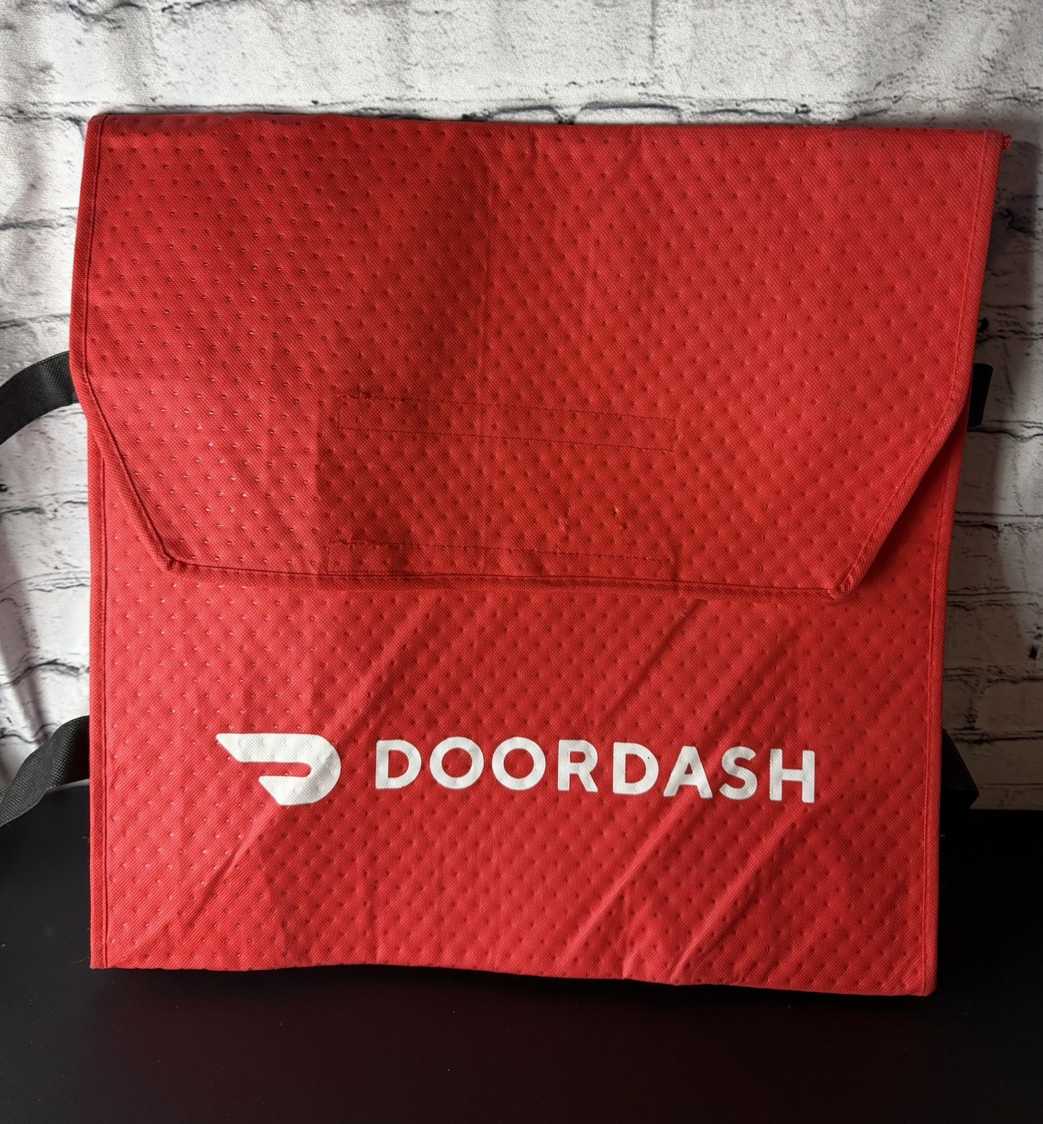 DOORDASH Large Insulated Pizza Food Delivery Bag 19x19x5″ with Handles