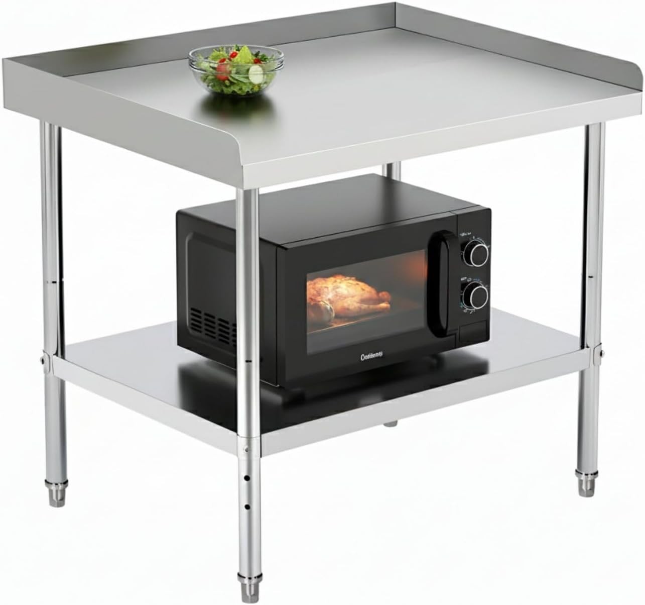 Stainless Steel 24″/28″/30″ NSF Commercial Kitchen Work Prep Table w/Backsplash
