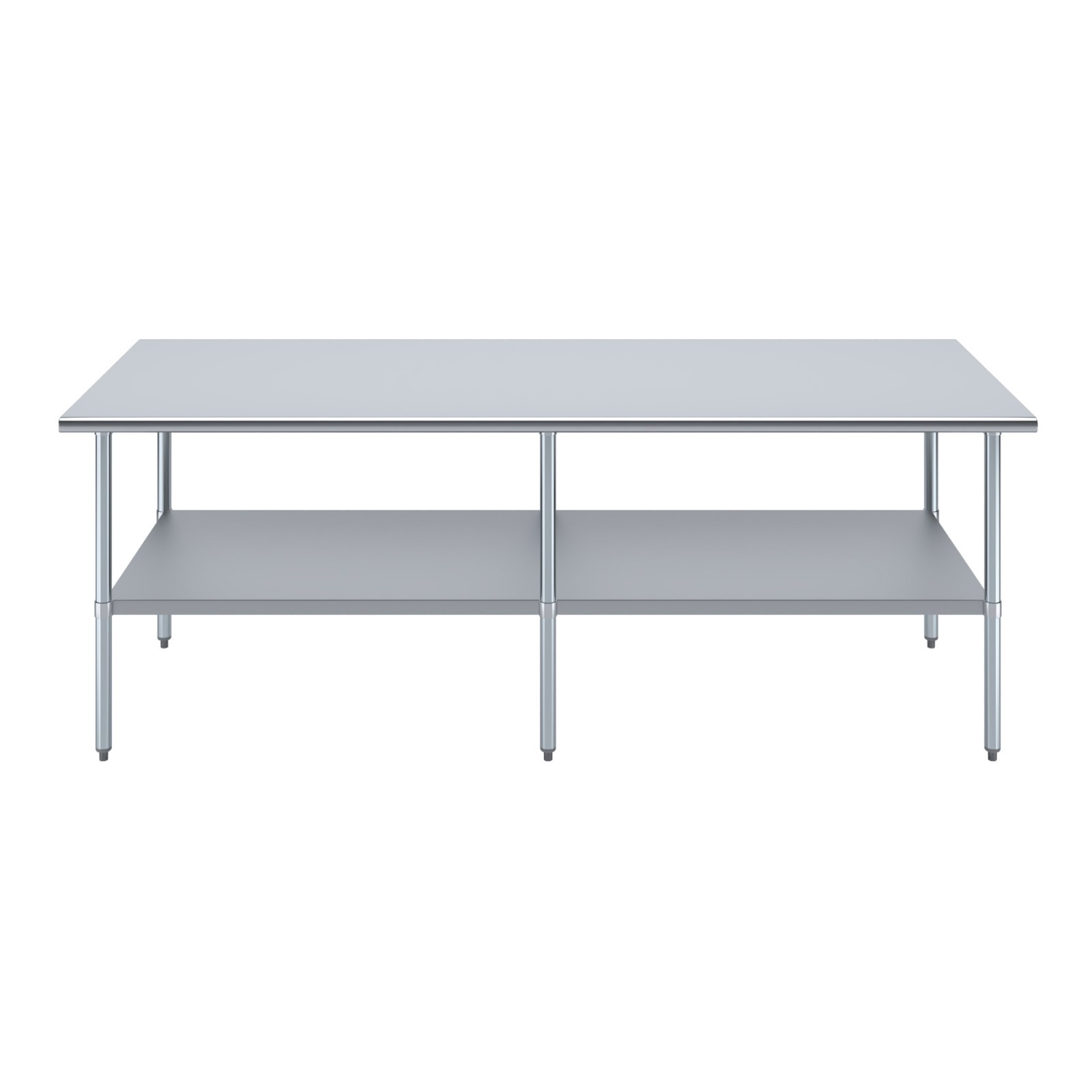 AmGood 36 in. x 96 in. Stainless Steel Table | Utility Kitchen Prep Work Table
