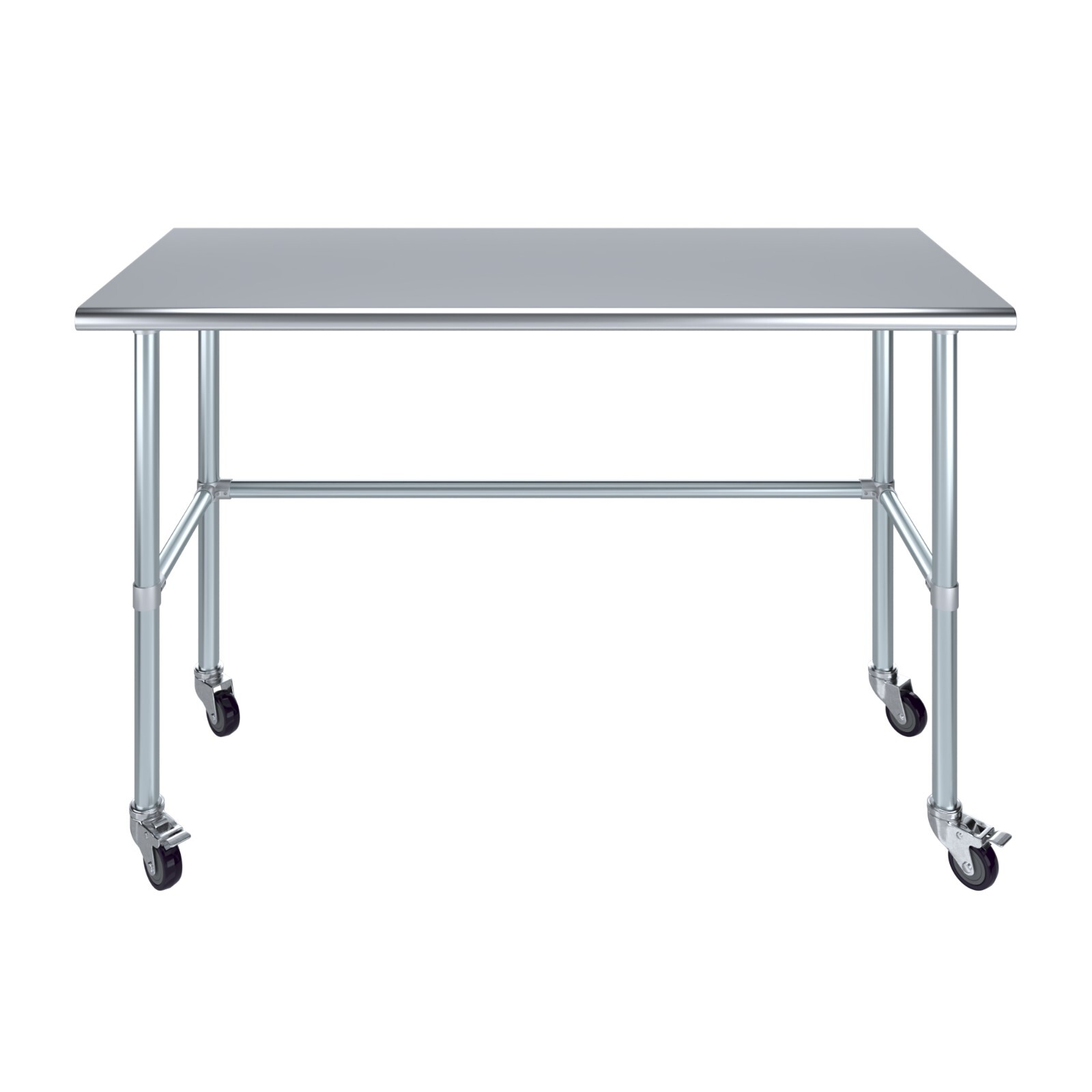 Heavy Duty Stainless Steel Work Table Open Base & Casters