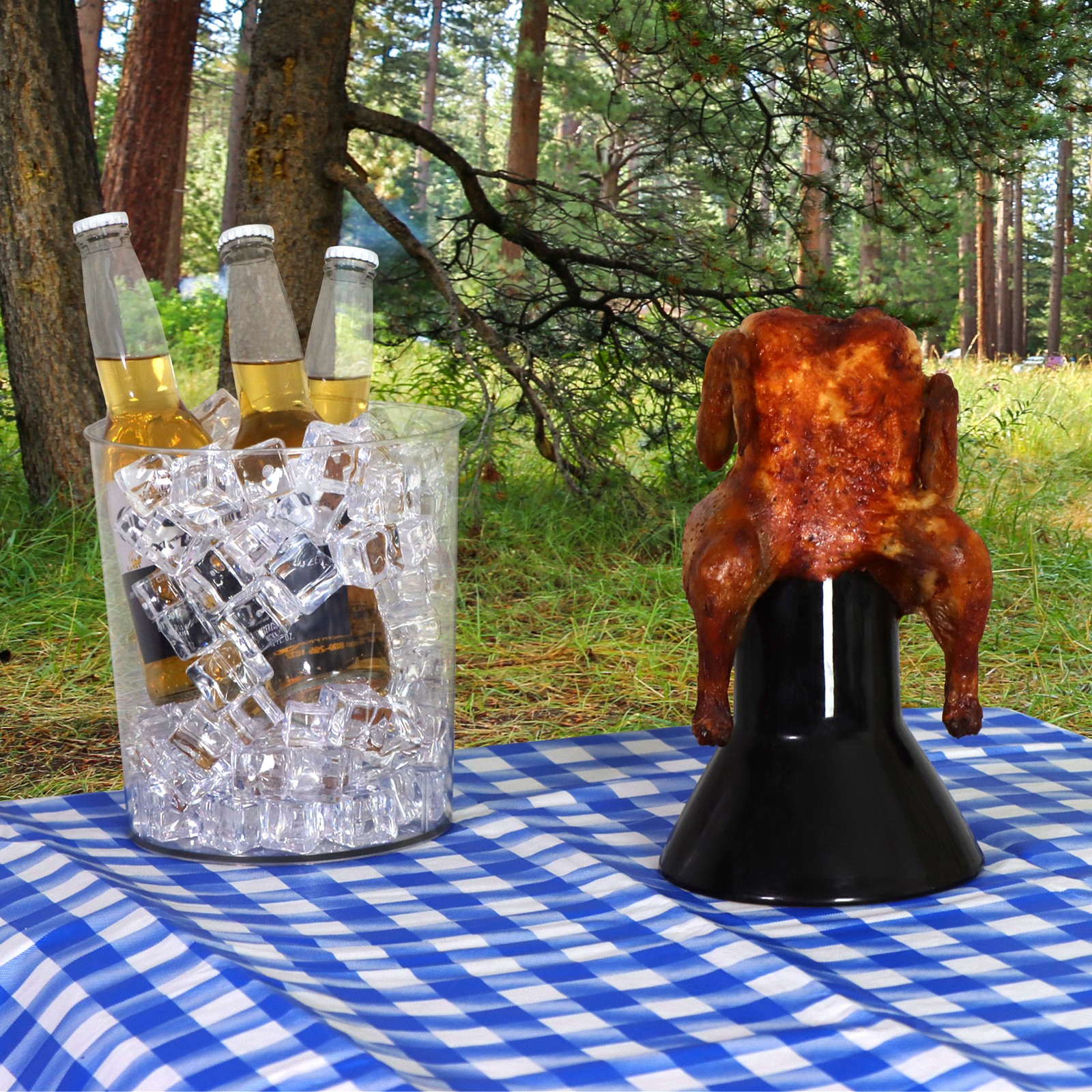 Potted Pans Ceramic Beer Can Chicken Holder for Grill or Smoker – Turkey Throne