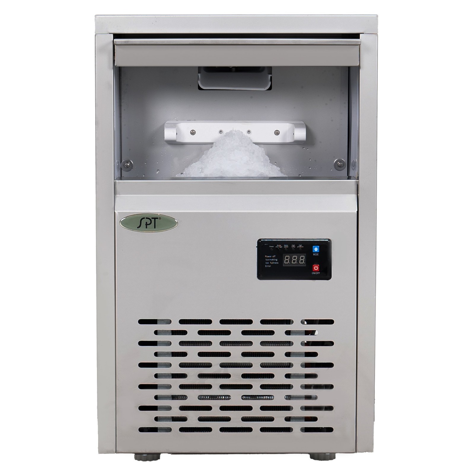 SPT SZB‑22 Automatic Flake Ice Maker, 44 lbs/day, Stainless Steel, Water Filter