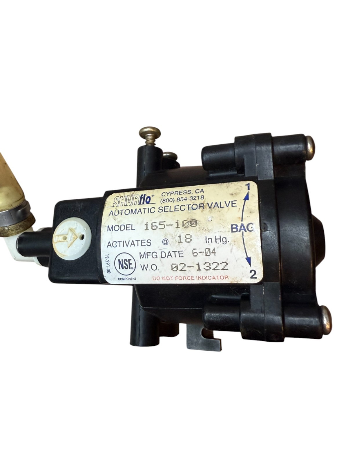 Shurflo Automatic Selector Valve Model 165-18 – Beverage Syrup Bag Switch NSF
