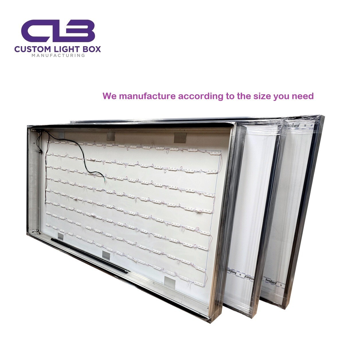Heavy Duty Extruded Aluminum LED Lightbox Sign – Outdoor Commercial 36 x ..120»