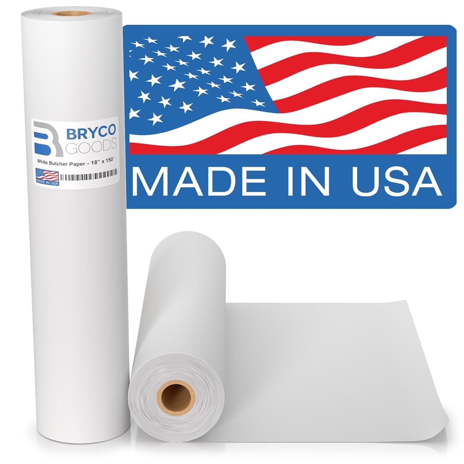 White Kraft Butcher Paper Roll – 18» x 150′ – Versatile & Durable – Ideal fo…
