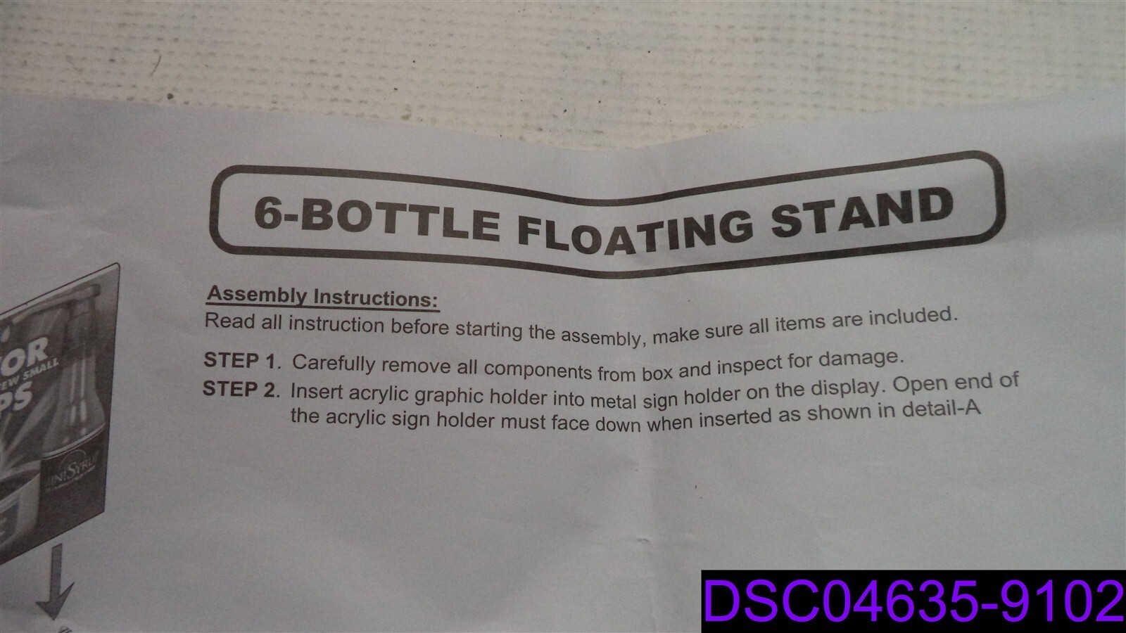 Zavida Coffee Roasters 6 Bottle Floating Flavor Shots Stand P/N A03774