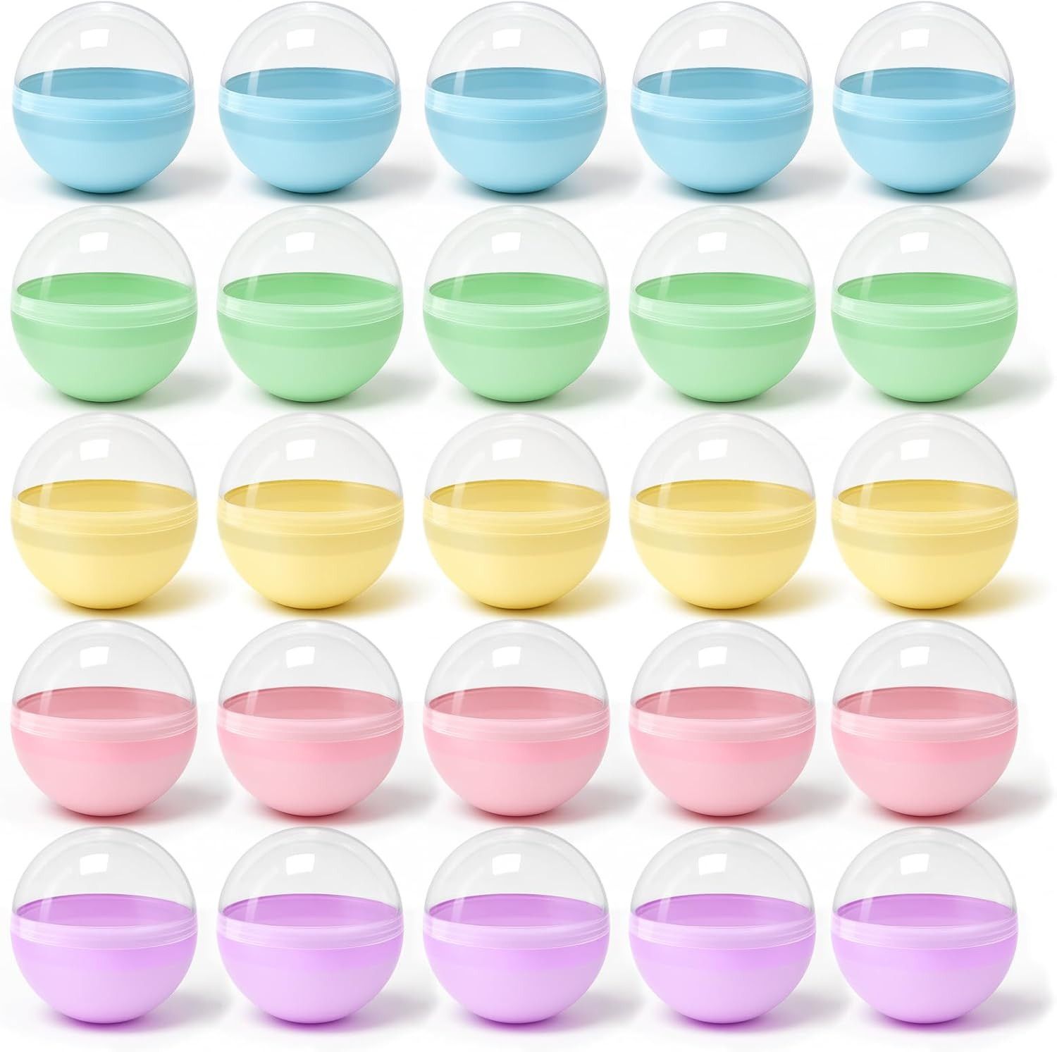 50Pcs 2 Inch Colored Vending Machine Capsules, Gumball Machine Capsules, Plastic