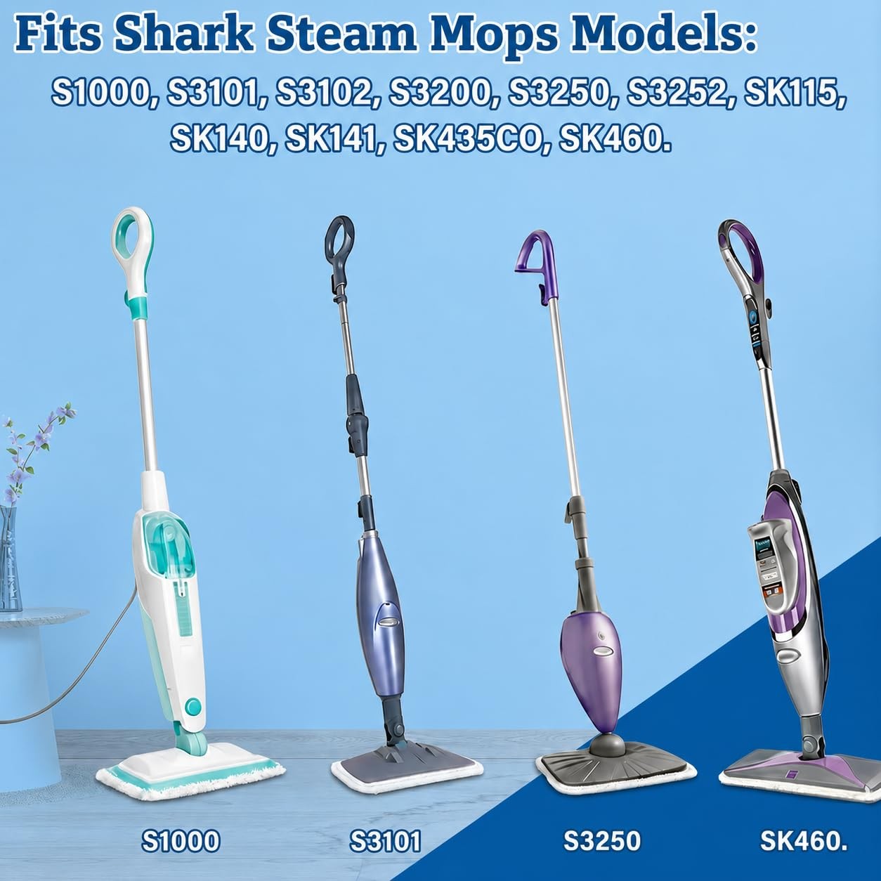 Tidy Monster 6 Pack Steam Mop Replacement Pads Compatible Shark S1000 S3101