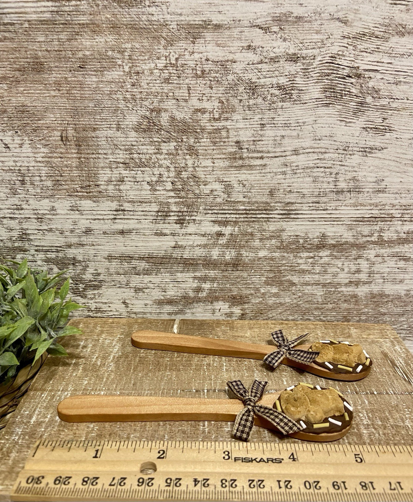 Smores Wooden Spoons Tiered Tray Decor Farmhouse Decor COFFEE BAR 2 PC