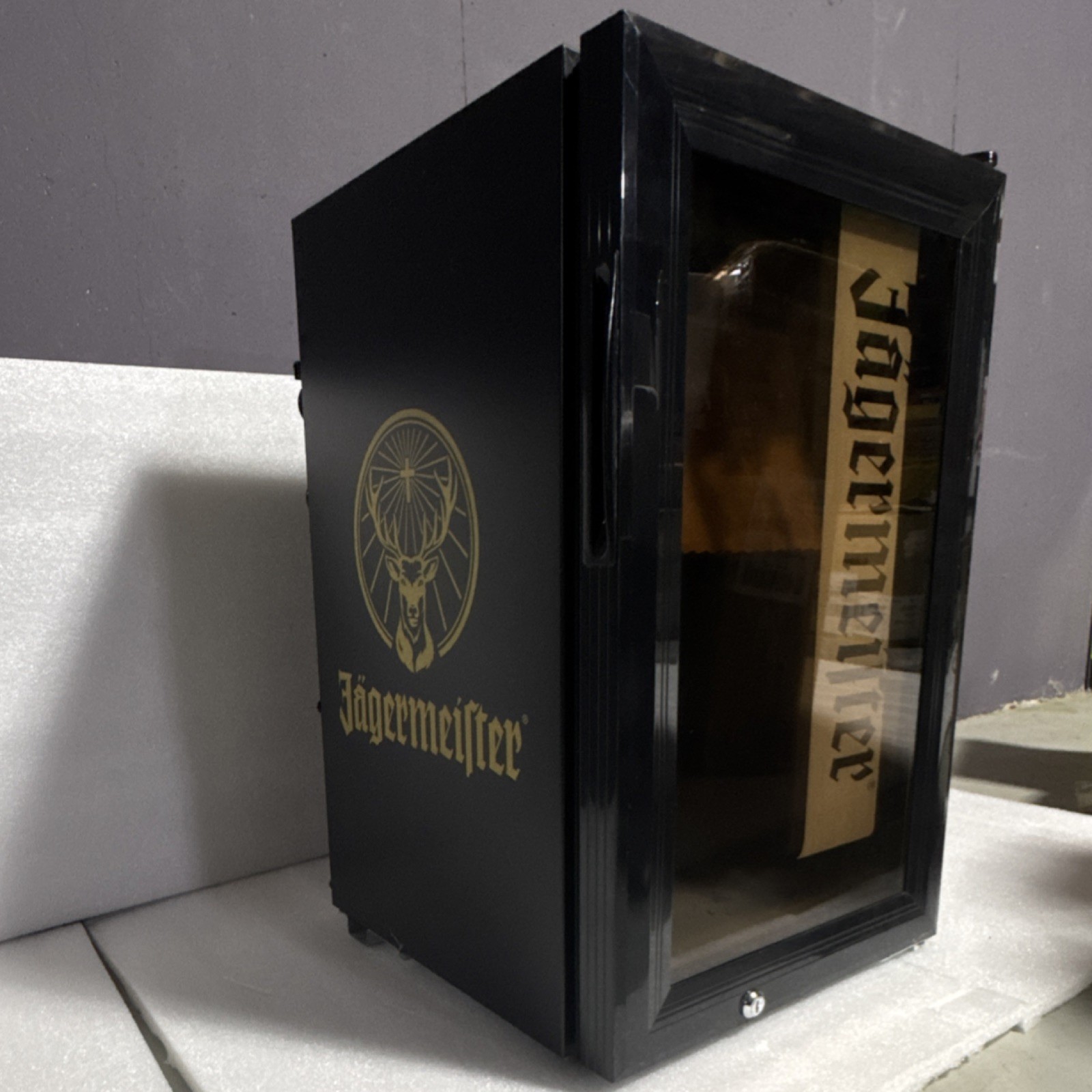 Jägermeister SD36 Glass Door Merchandising Refrigerator Black Display Cooler