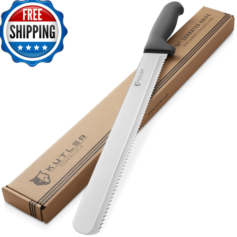 Kutler Professional 14-Inch Bread Knife And Cake Slicer Serrated Edge –