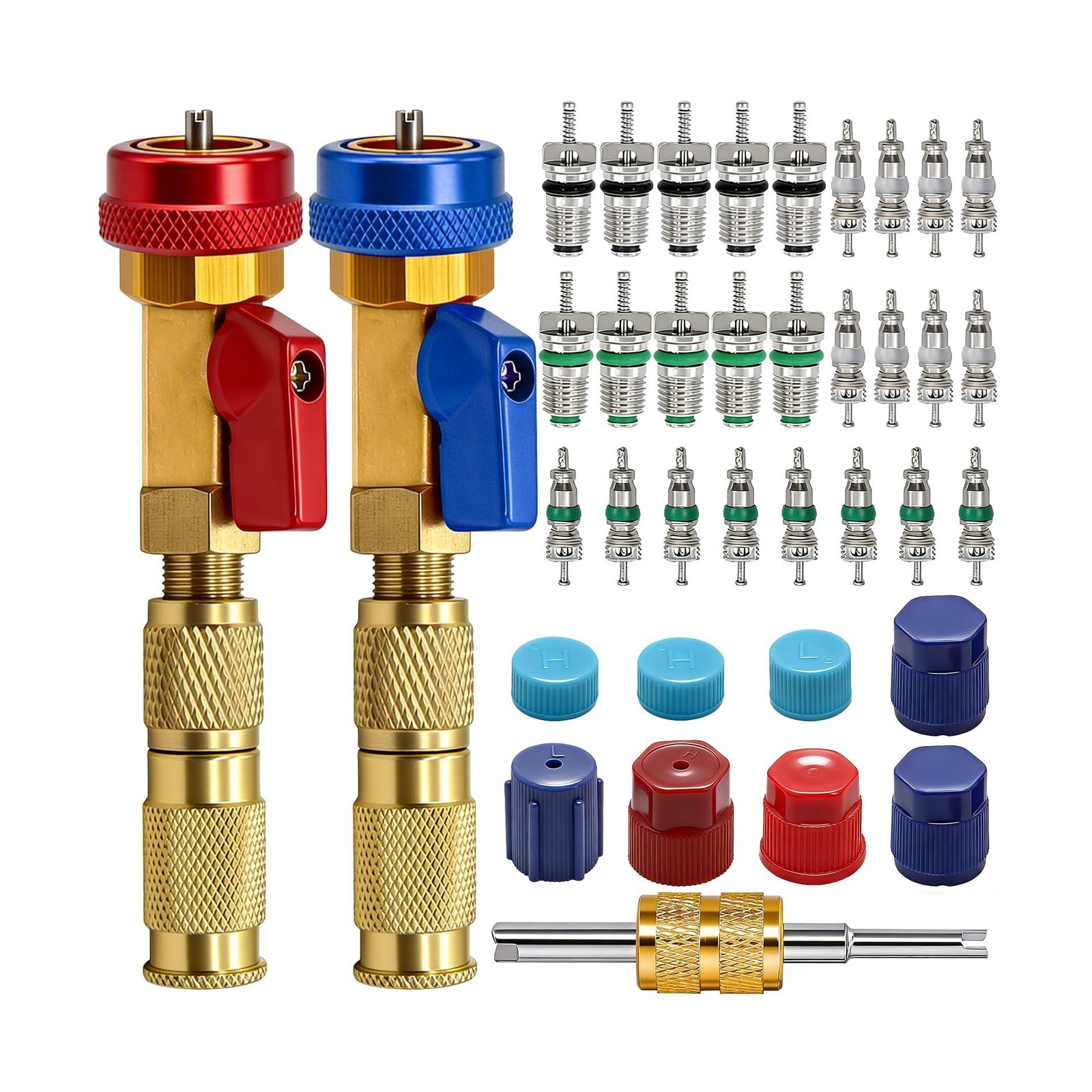 TWTADE R134A Valve Core Quick Remover Installer Tool Kit – High Low Pressure …