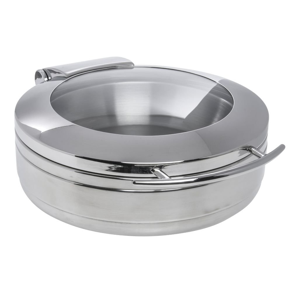 HUBERT® Induction Chafer 4 1/5 Qt Round Stainless Steel – 19 1/3″L x 15 2/5″W x