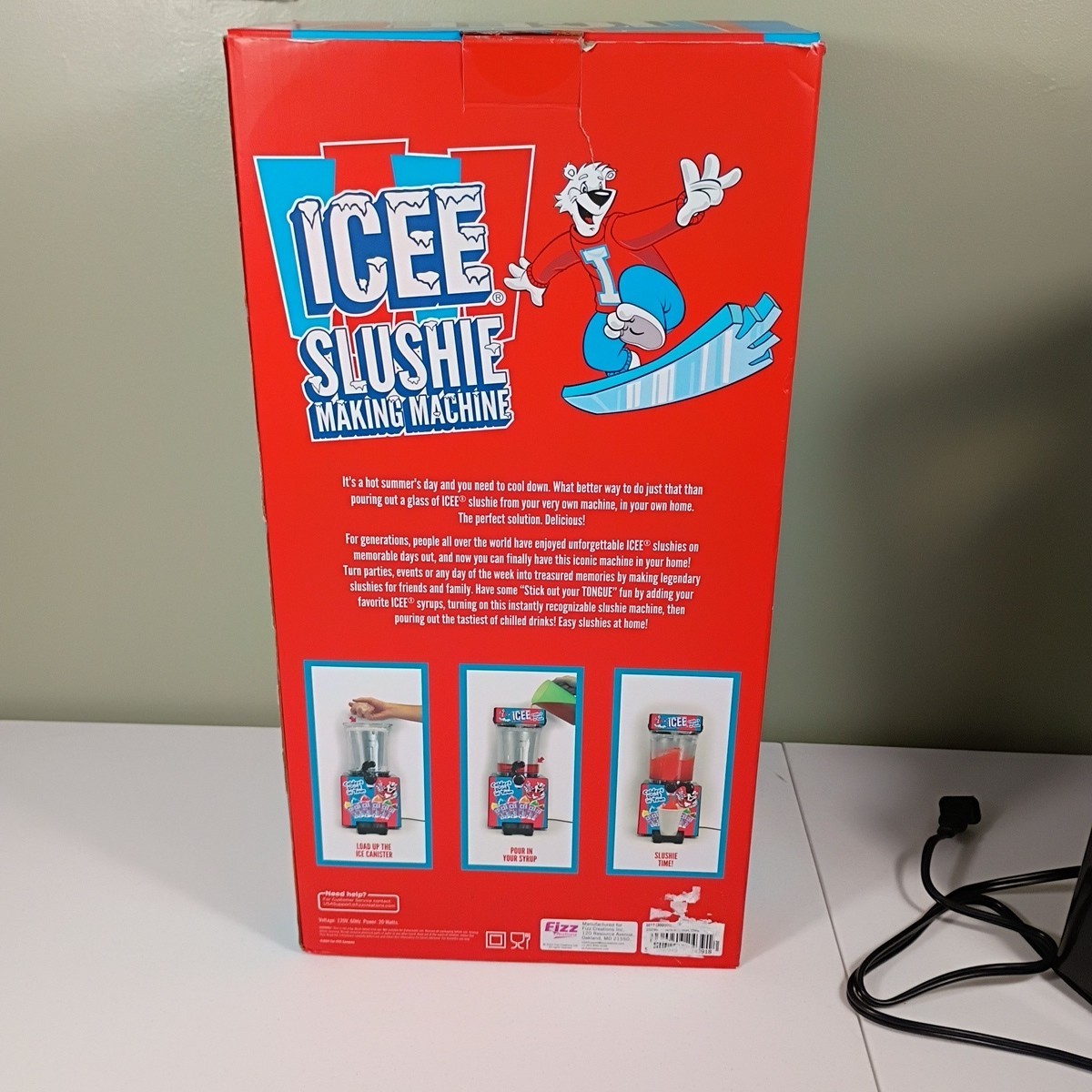 ICEE Slushie Machine Home Countertop Slushy Maker Fizz Creations Kids Fun