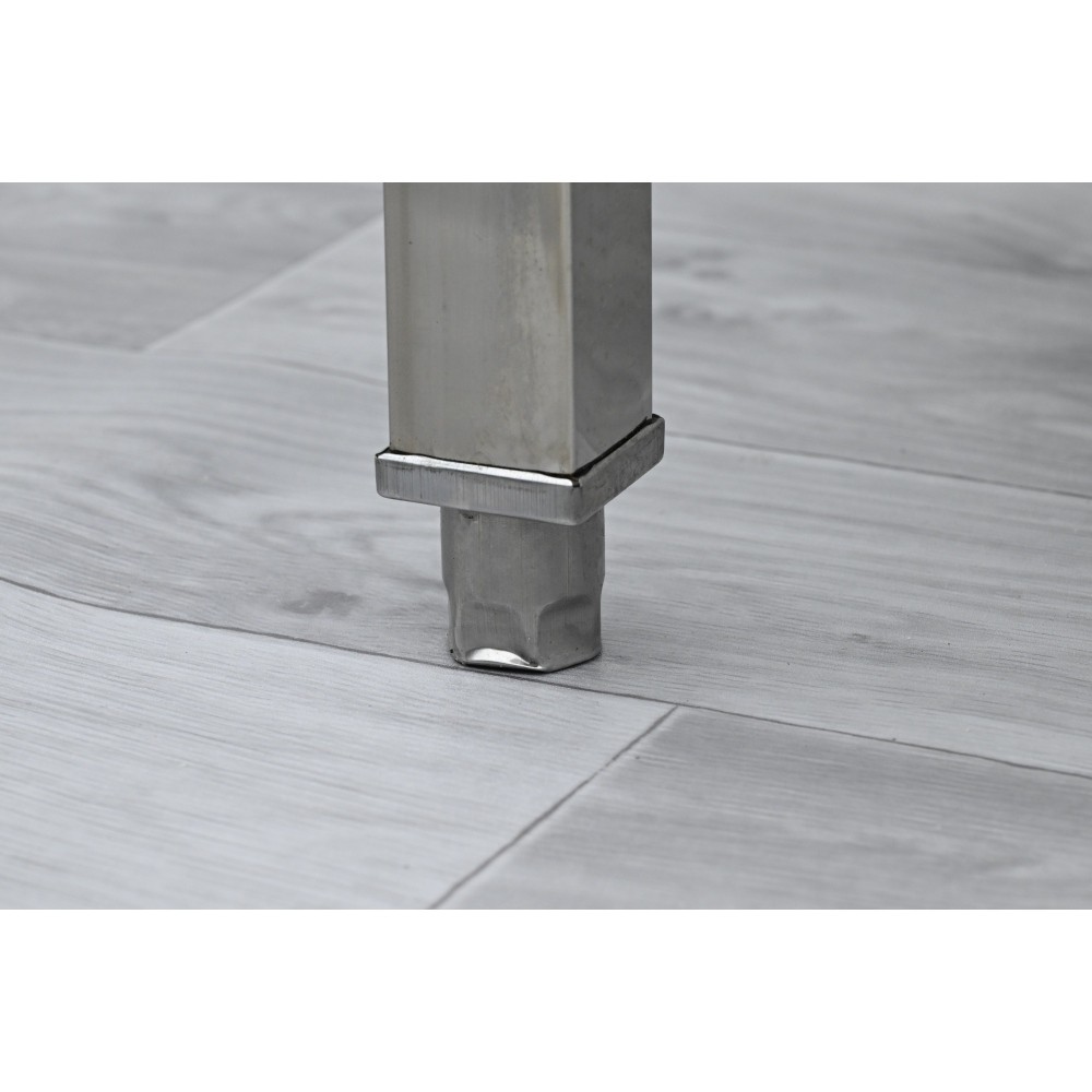 Stainless Steel Sink Freestanding Large Divided Compartments Pull-Out Faucet